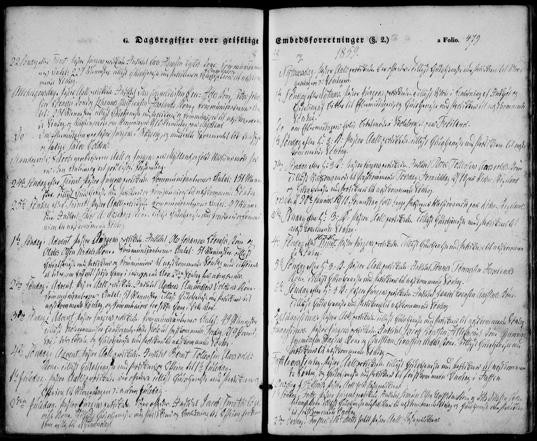 Sokndal sokneprestkontor, SAST/A-101808: Ministerialbok nr. A 9, 1857-1874, s. 479