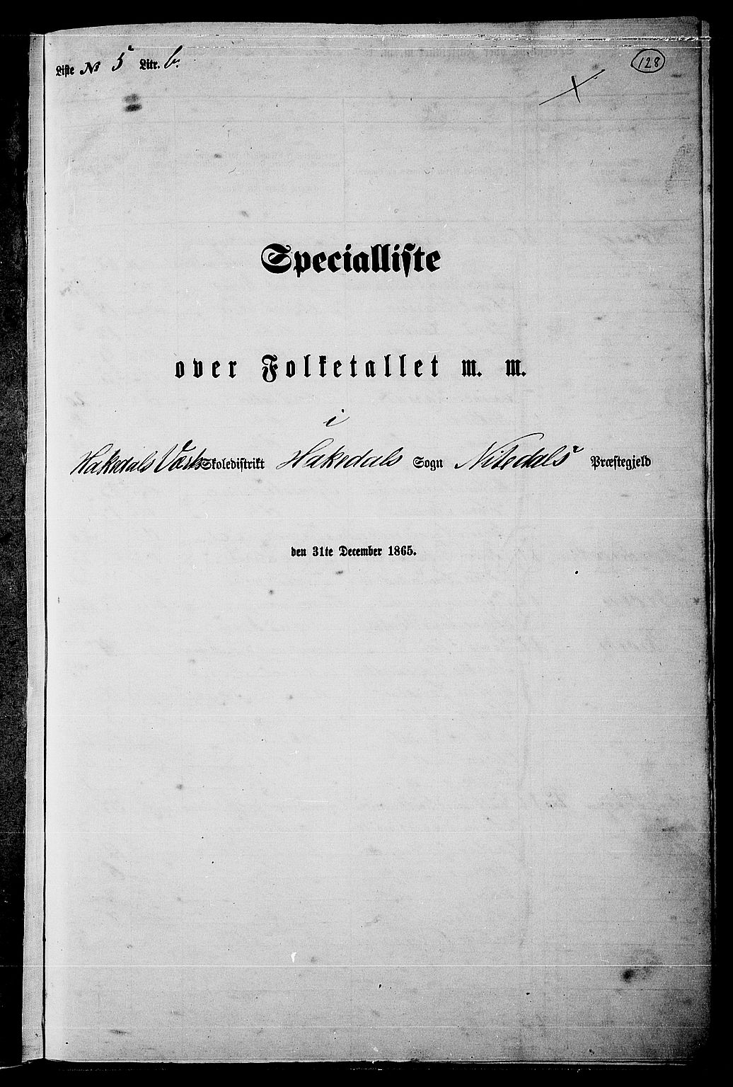 RA, Folketelling 1865 for 0233P Nittedal prestegjeld, 1865, s. 108