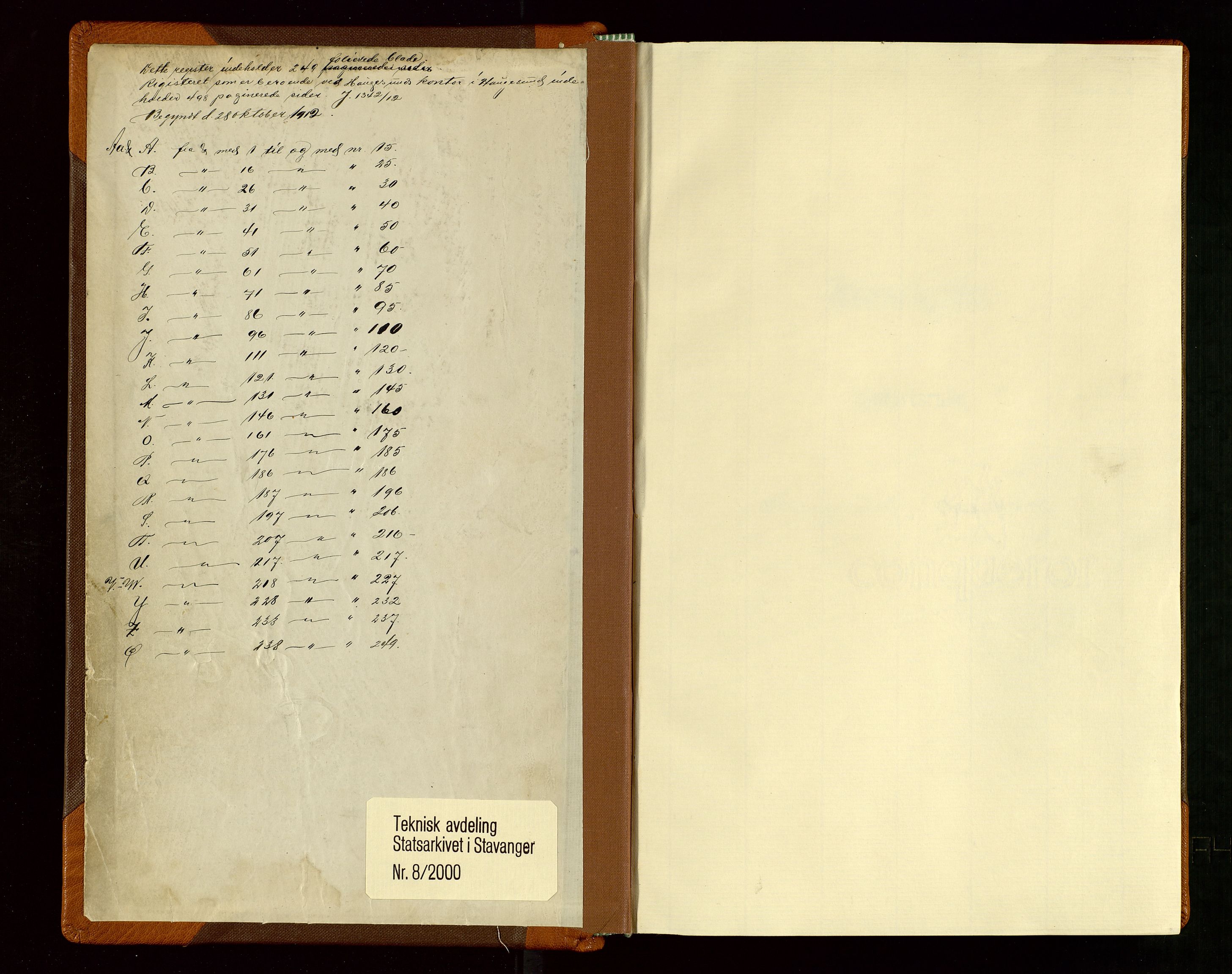 Haugesund sjømannskontor, AV/SAST-A-102007/F/Fb/Fba/L0006: Navneregister med henvisning til rullenummer (etternavn) Haugesund krets , 1945