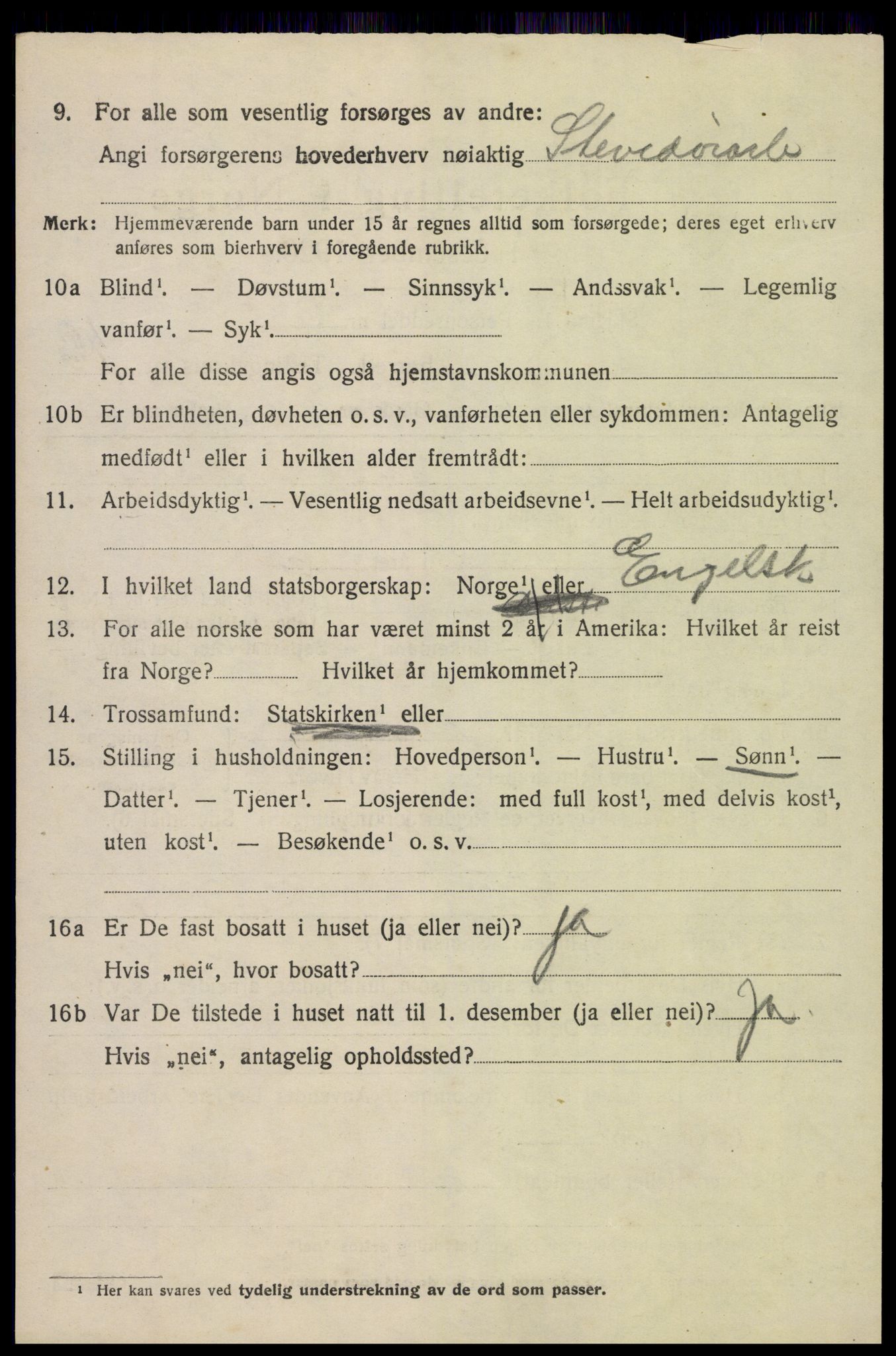 SAK, Folketelling 1920 for 0920 Øyestad herred, 1920, s. 9431