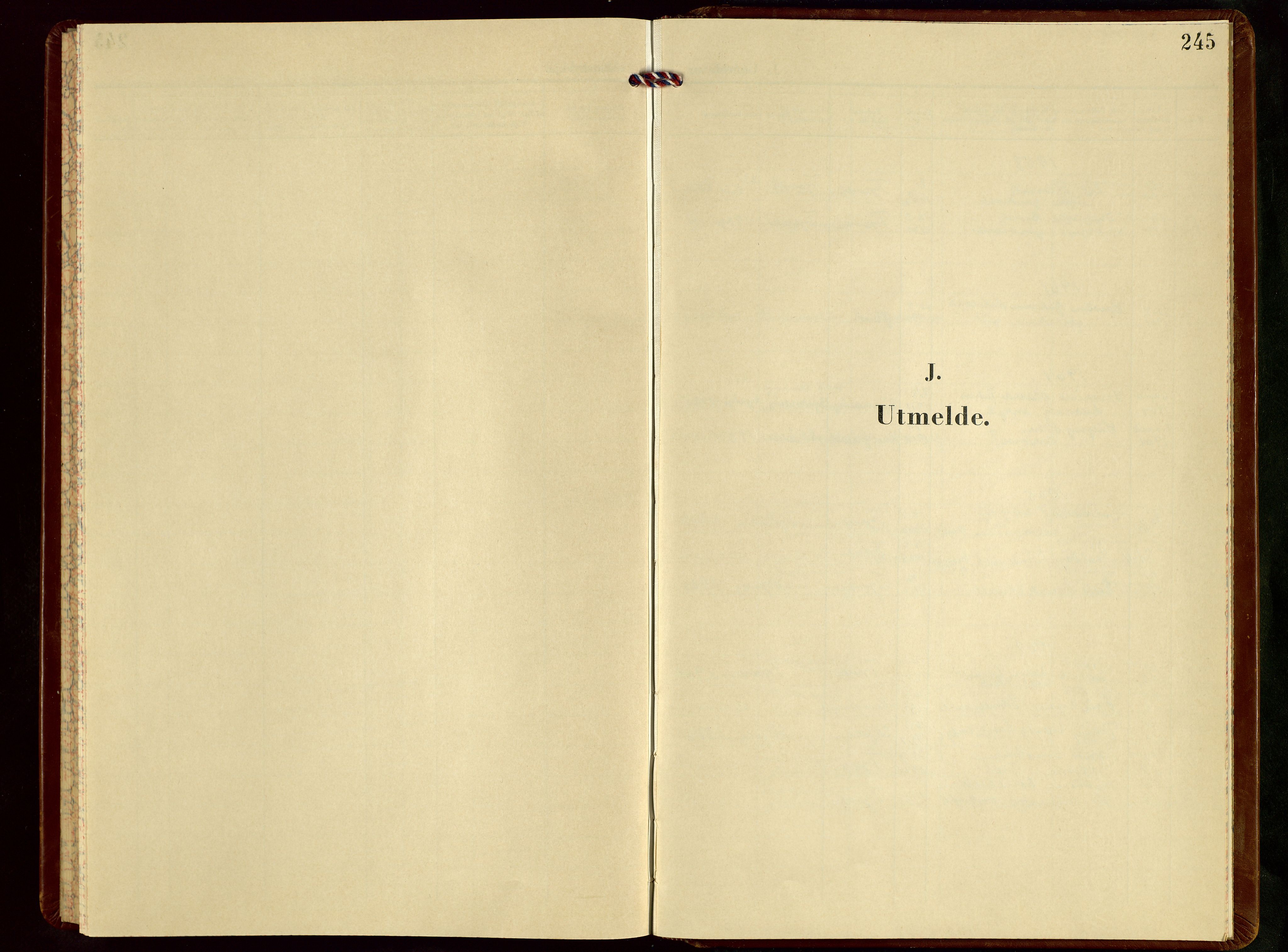 Tysvær sokneprestkontor, AV/SAST-A -101864/H/Ha/Hab/L0009: Klokkerbok nr. B 9, 1956-1974, s. 245