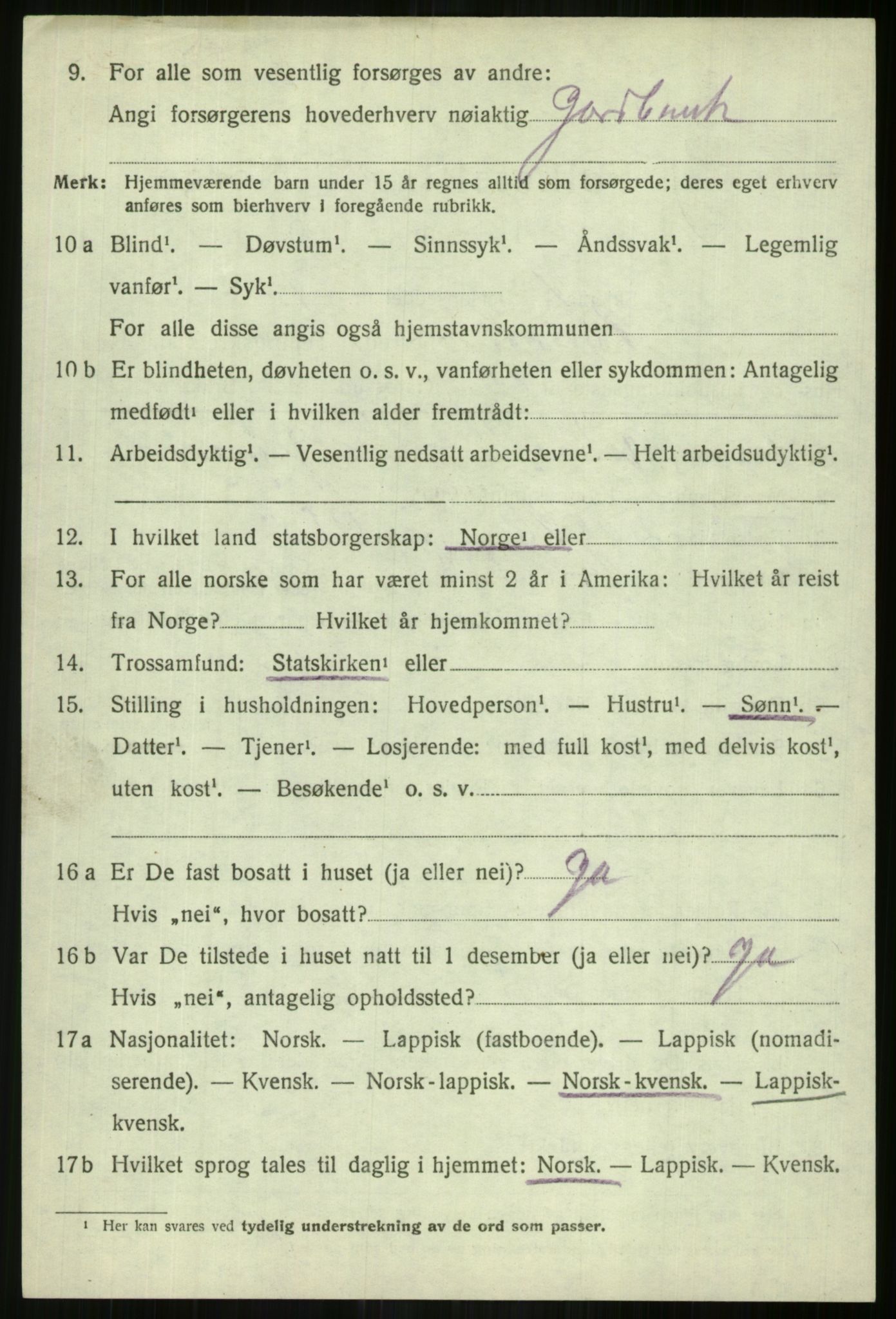SATØ, Folketelling 1920 for 1938 Lyngen herred, 1920, s. 10414