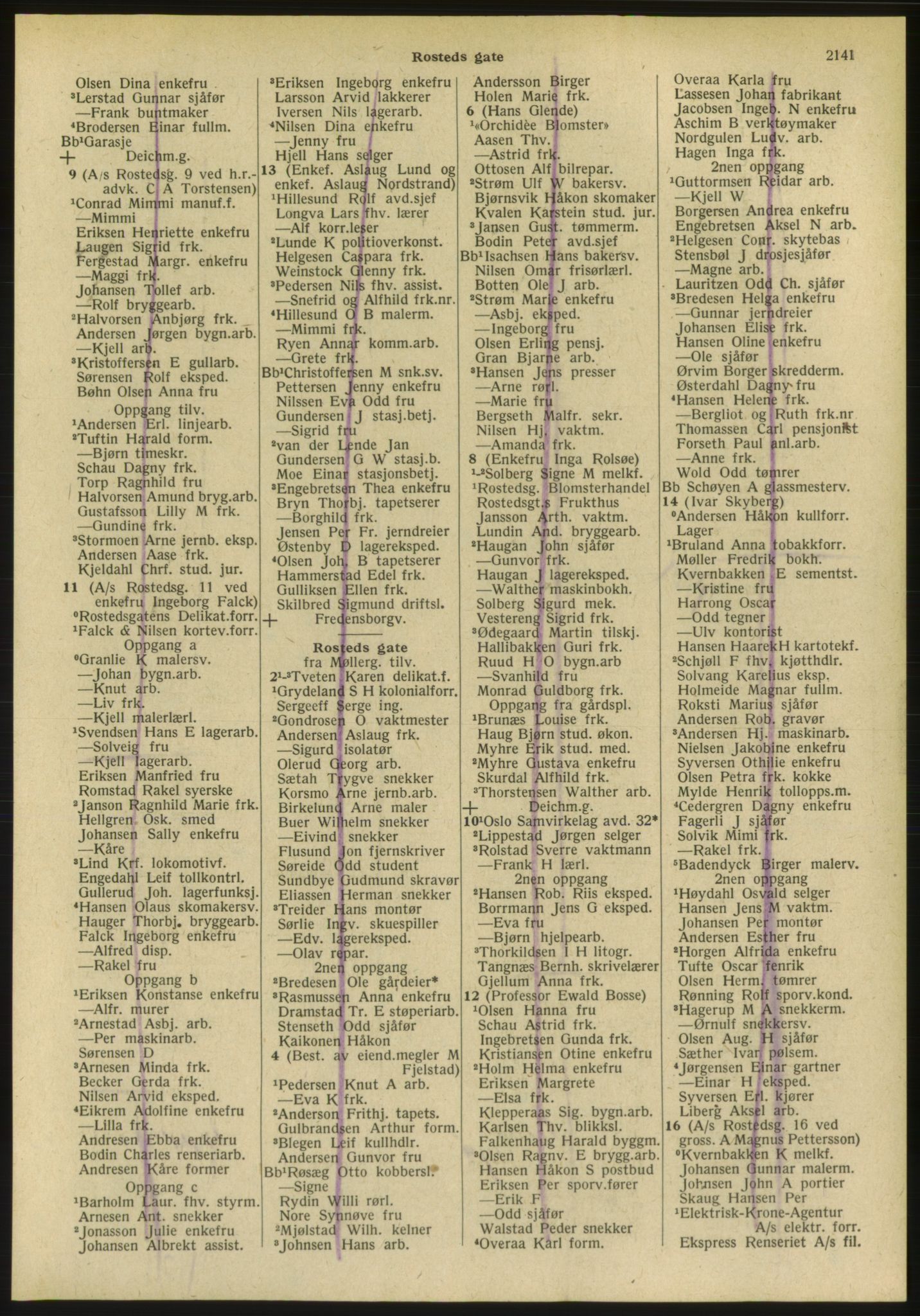 Kristiania/Oslo adressebok, PUBL/-, 1951, s. 2141