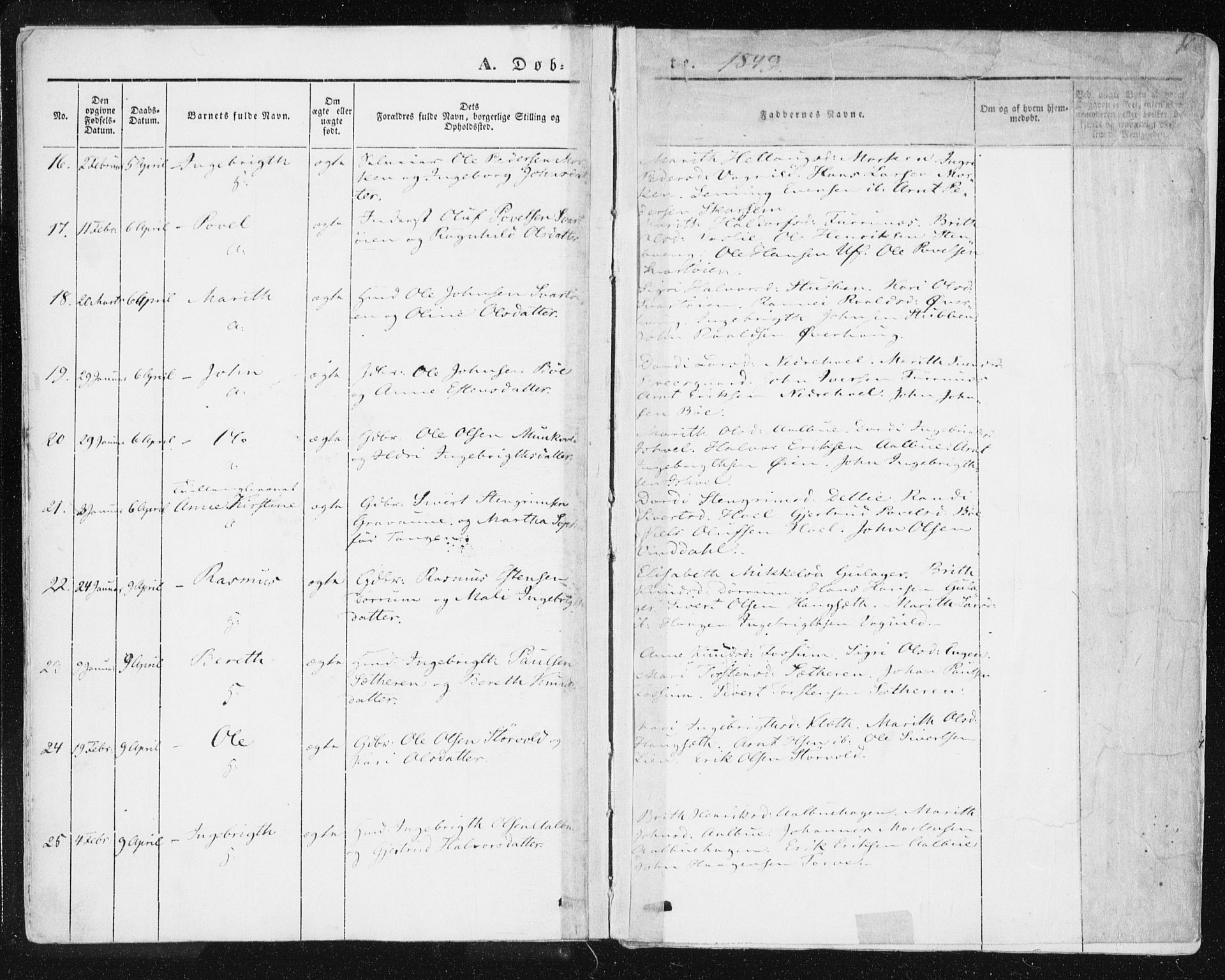 Ministerialprotokoller, klokkerbøker og fødselsregistre - Sør-Trøndelag, SAT/A-1456/678/L0899: Ministerialbok nr. 678A08, 1848-1872, s. 10