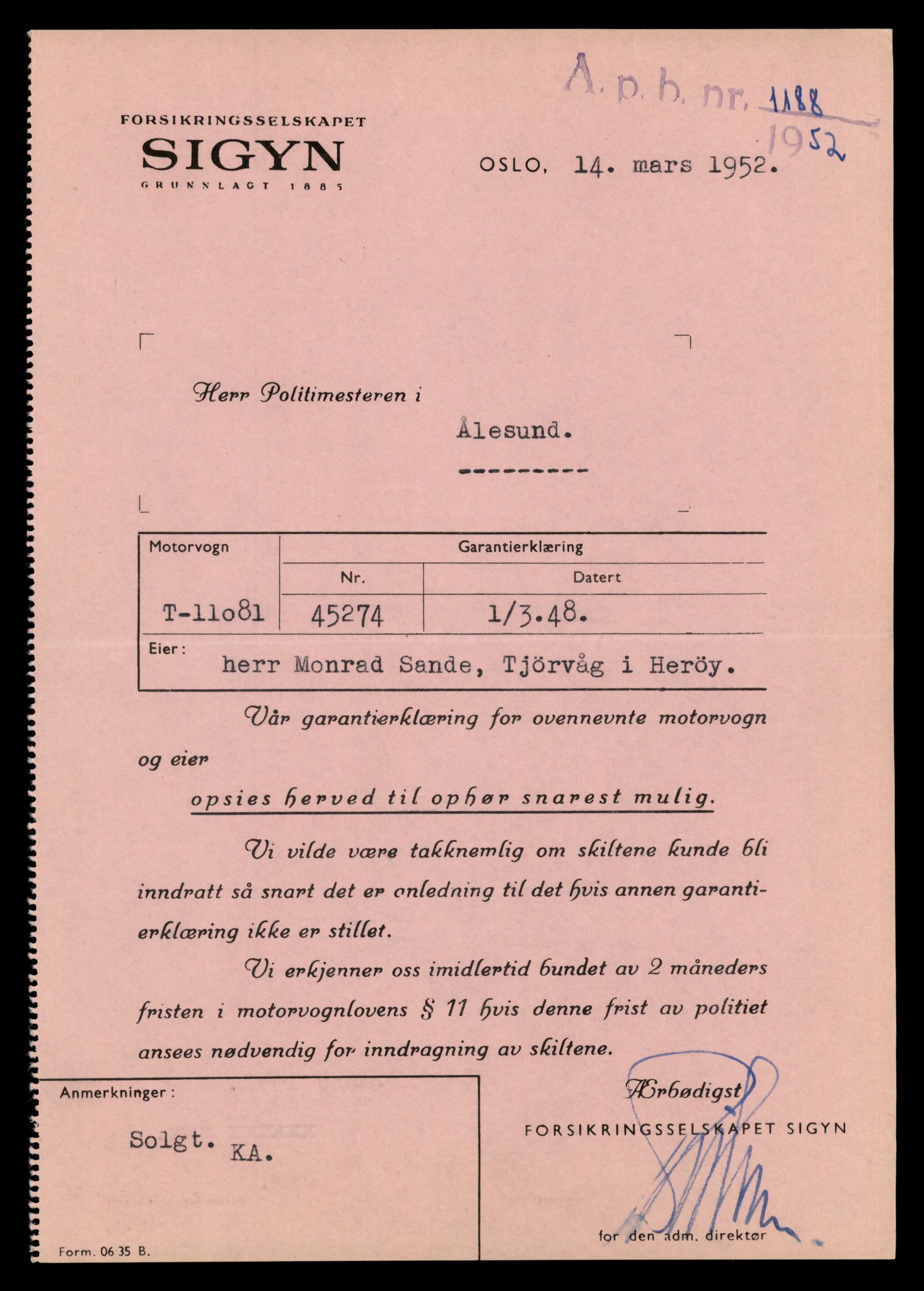 Møre og Romsdal vegkontor - Ålesund trafikkstasjon, AV/SAT-A-4099/F/Fe/L0026: Registreringskort for kjøretøy T 11046 - T 11160, 1927-1998, s. 1077