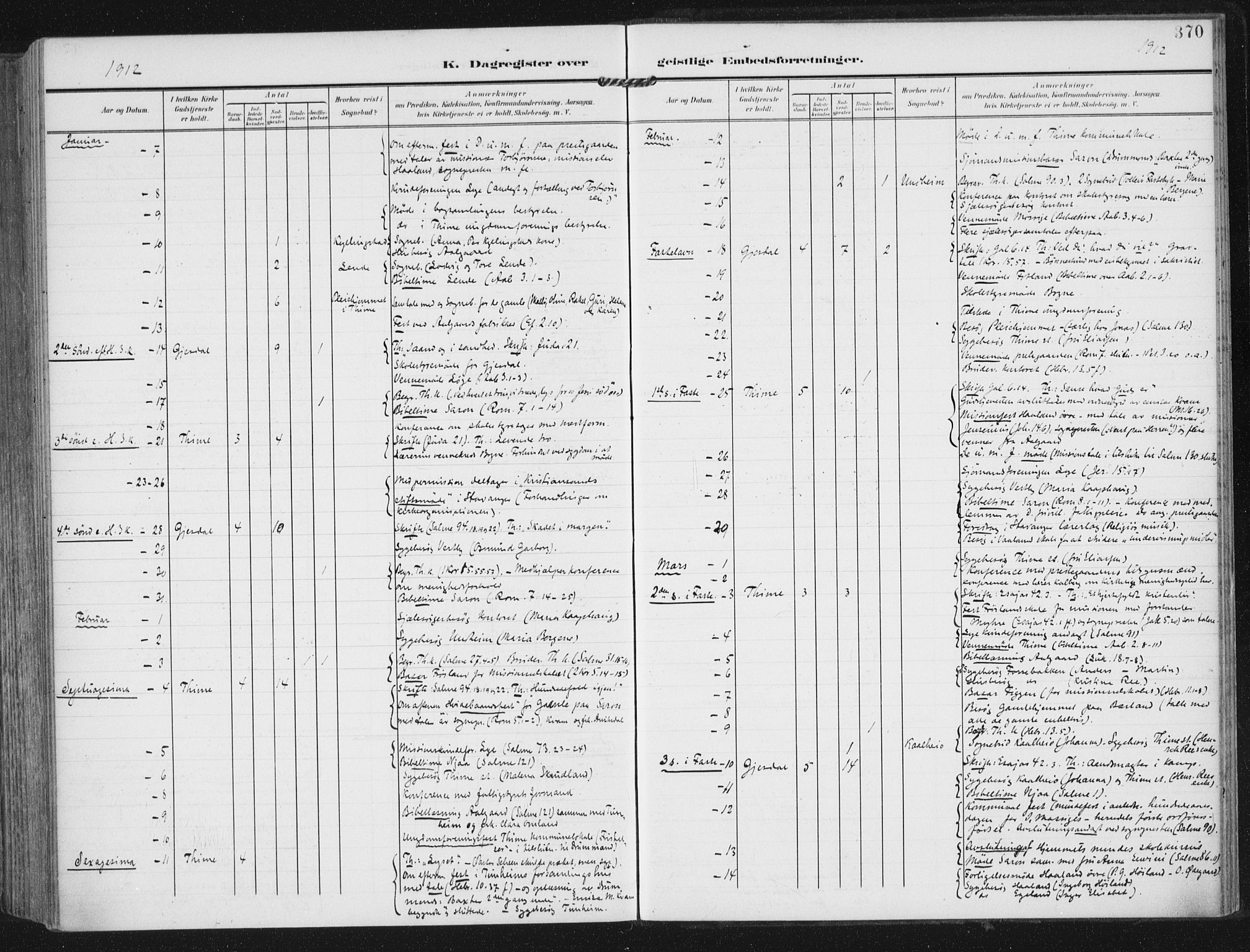 Lye sokneprestkontor, SAST/A-101794/002/A/L0001: Ministerialbok nr. A 12, 1904-1920, s. 370