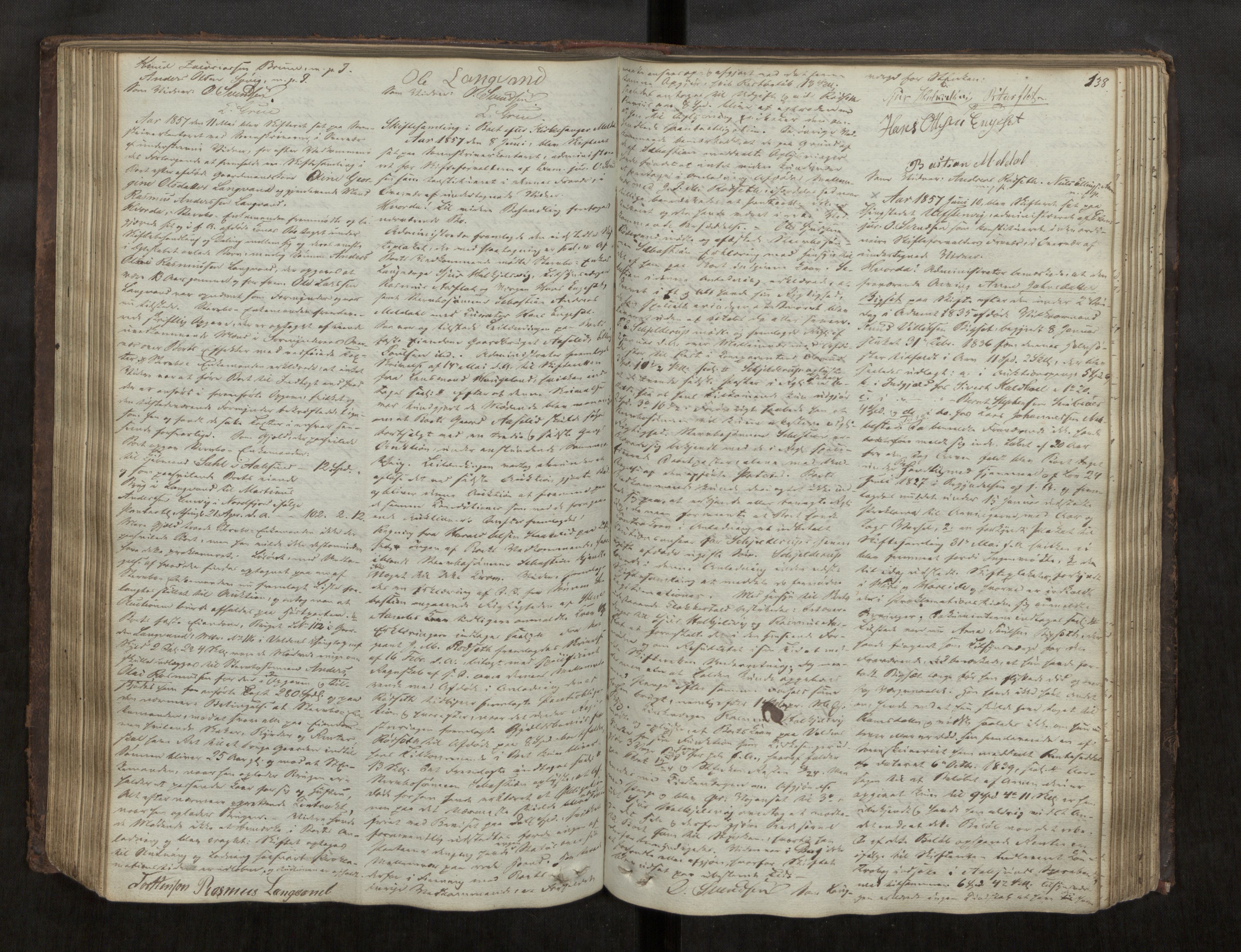 Søre Sunnmøre sorenskriveri, AV/SAT-A-4122/1/3/3B/L0002: Skiftebehandlings- / Skifteforhandlingsprotokollar, 1850-1861, s. 138
