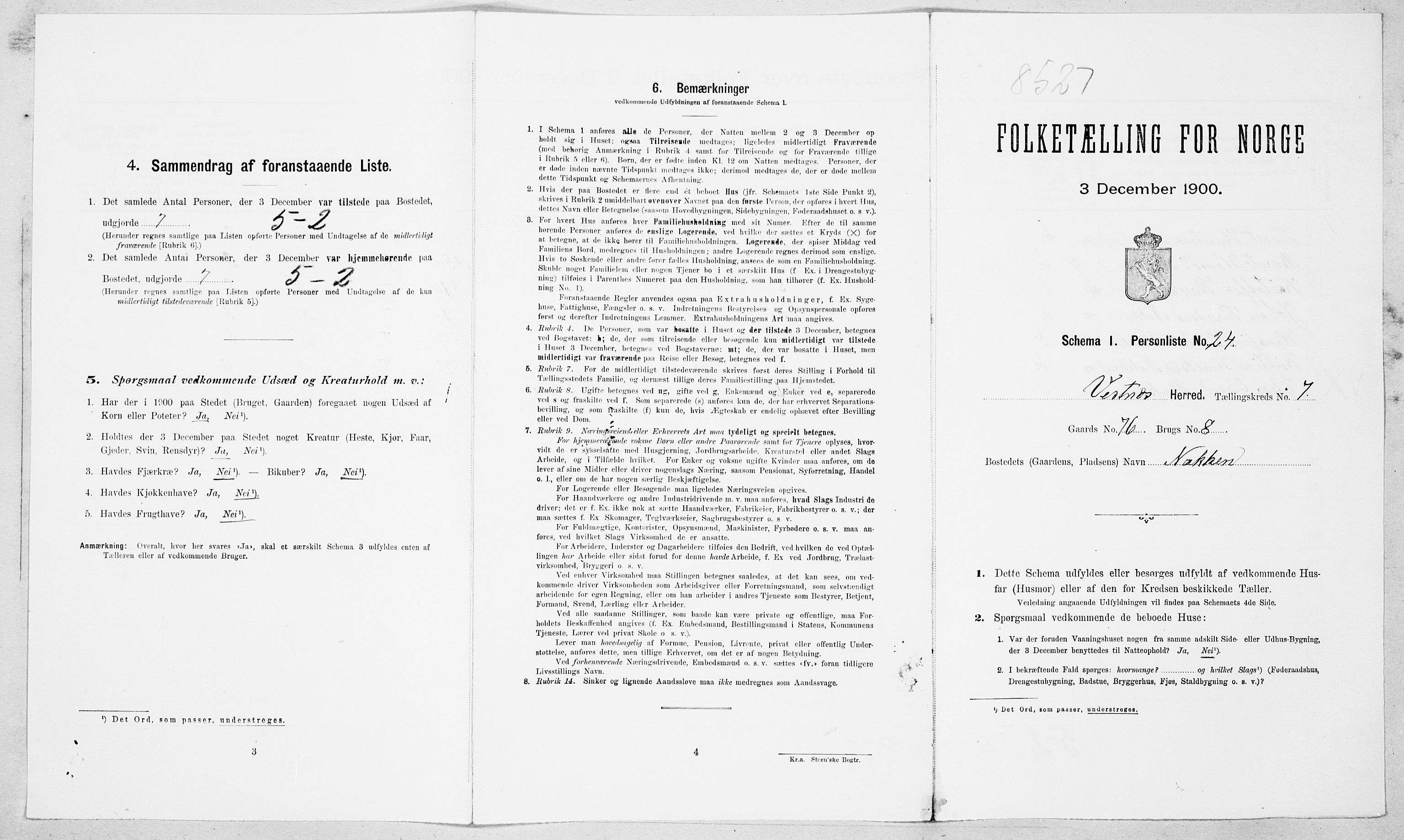 SAT, Folketelling 1900 for 1535 Vestnes herred, 1900, s. 723