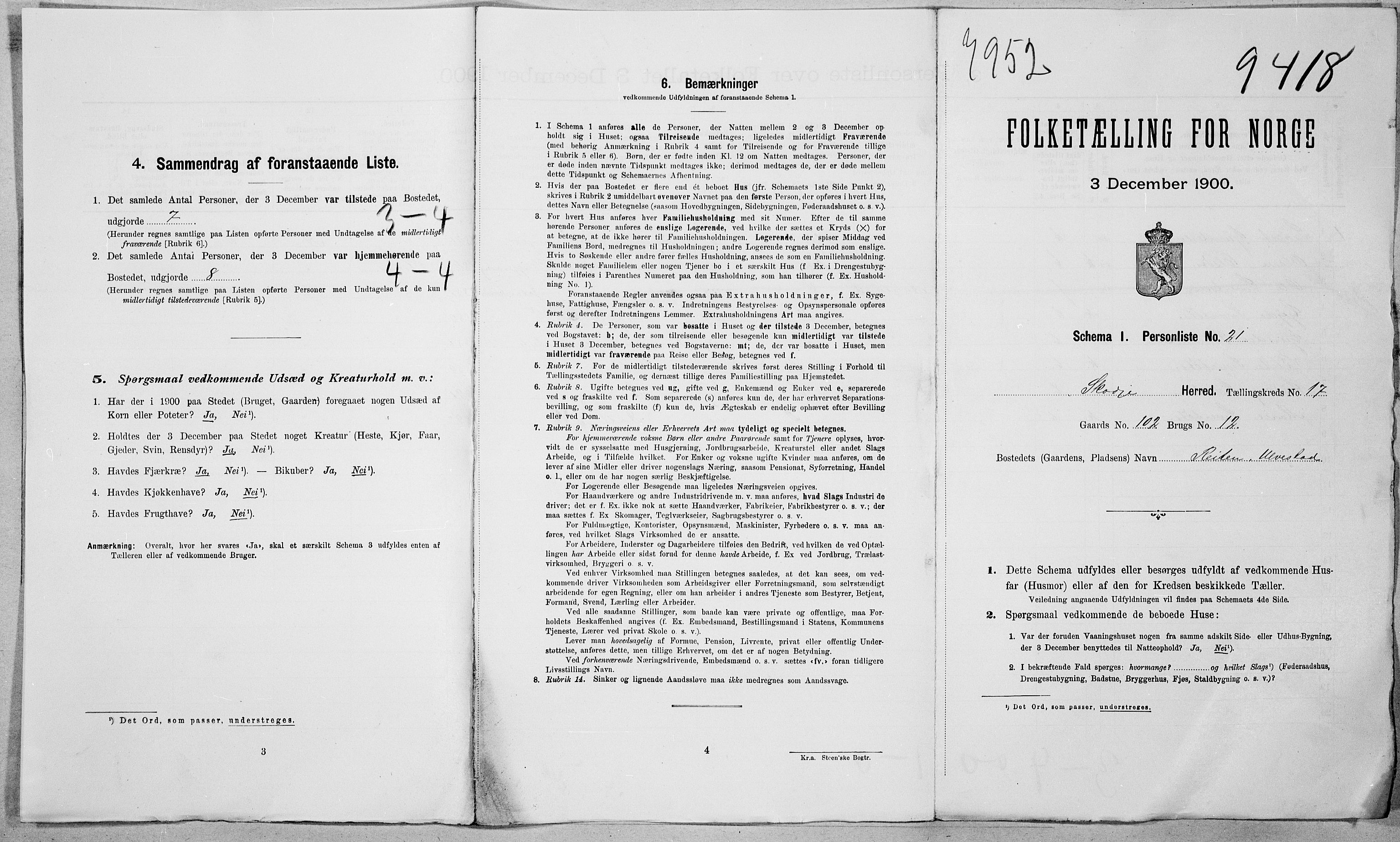 SAT, Folketelling 1900 for 1529 Skodje herred, 1900, s. 61