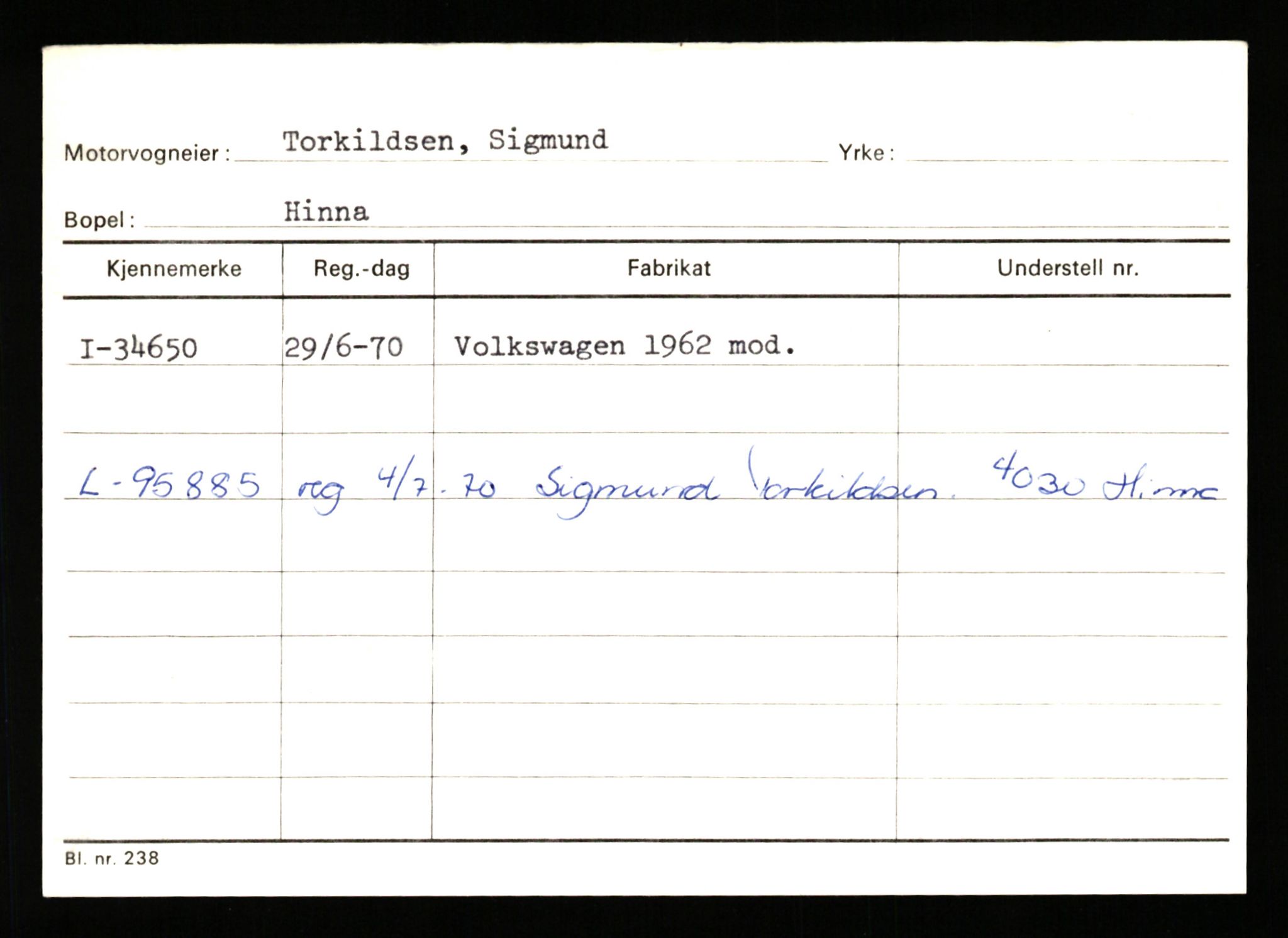 Stavanger trafikkstasjon, SAST/A-101942/0/G/L0006: Registreringsnummer: 34250 - 49007, 1930-1971, s. 119