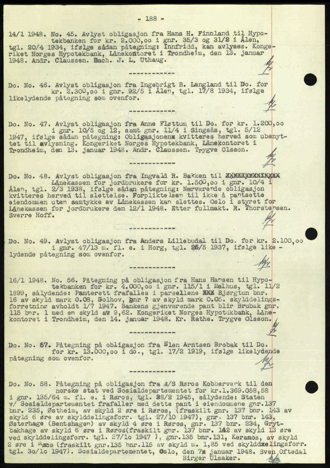 Gauldal sorenskriveri, SAT/A-0014/1/2/2C: Pantebok nr. A5, 1947-1948, Dagboknr: 45/1948