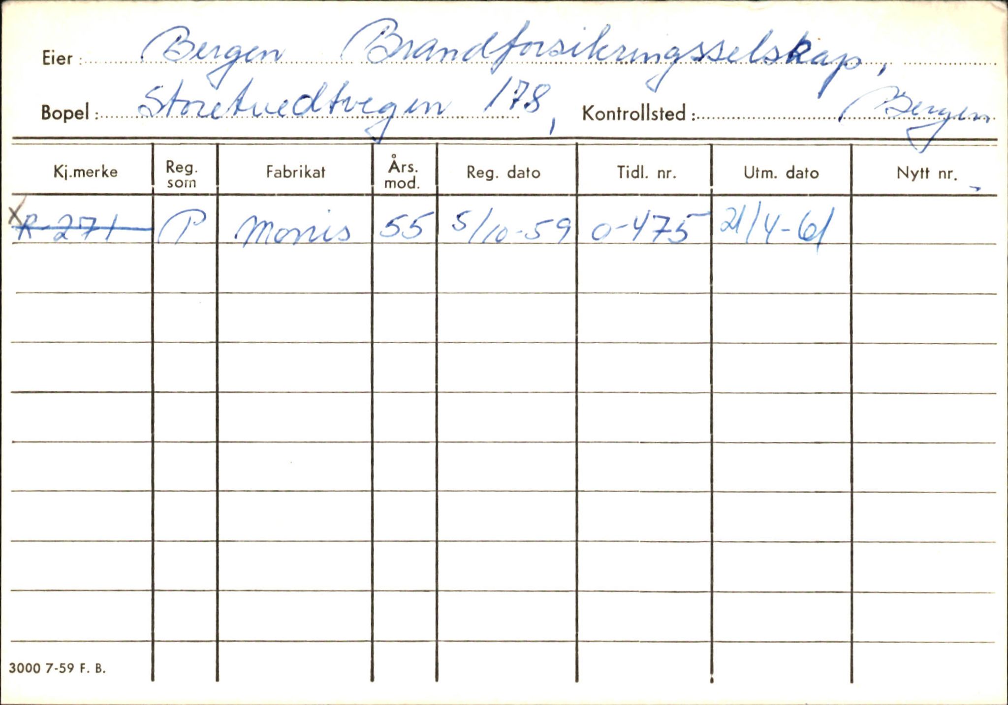 Statens vegvesen, Hordaland vegkontor, AV/SAB-A-5201/2/Ha/L0004: R-eierkort B, 1920-1971, s. 6