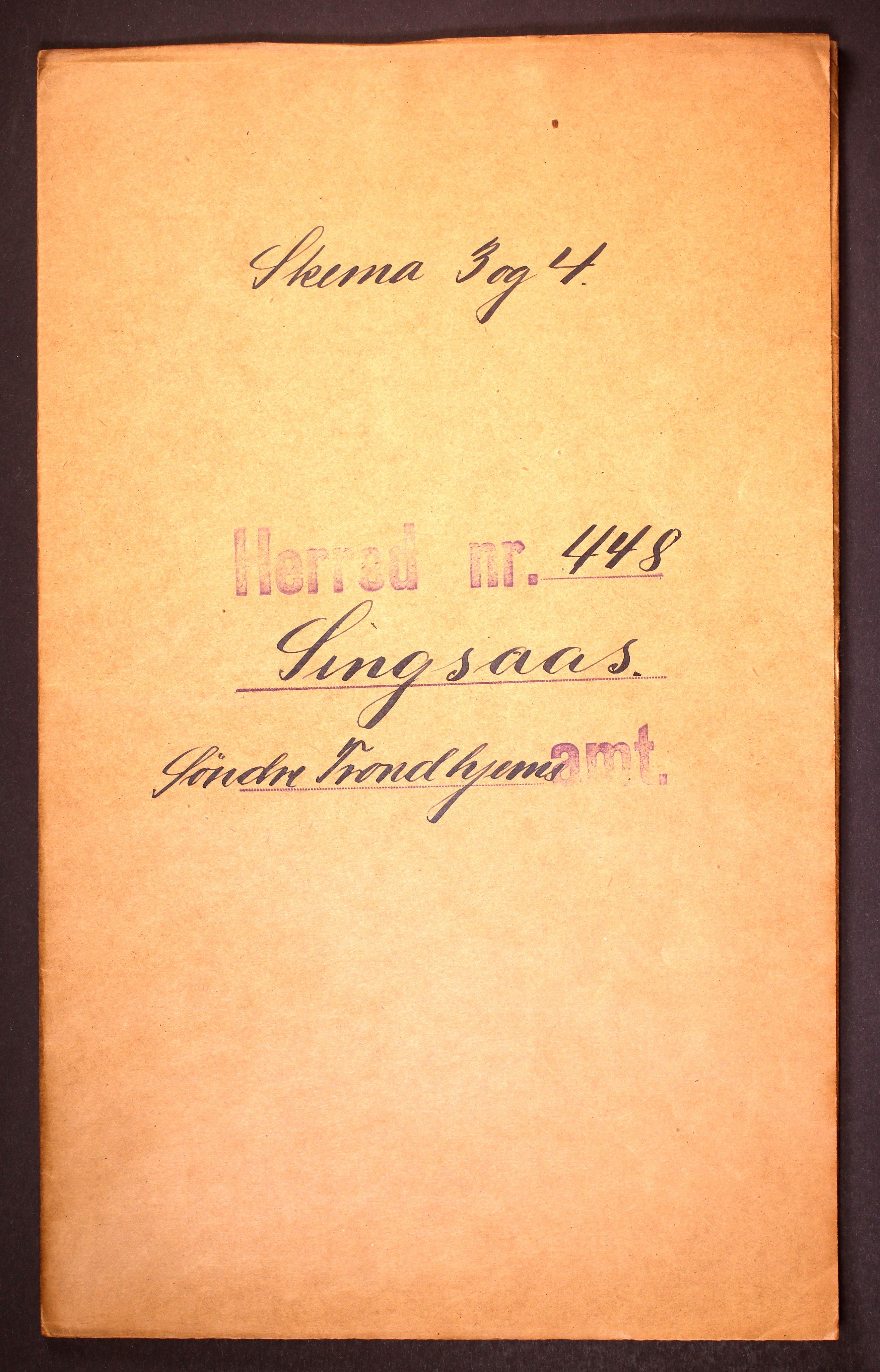 RA, Folketelling 1910 for 1646 Singsås herred, 1910, s. 1