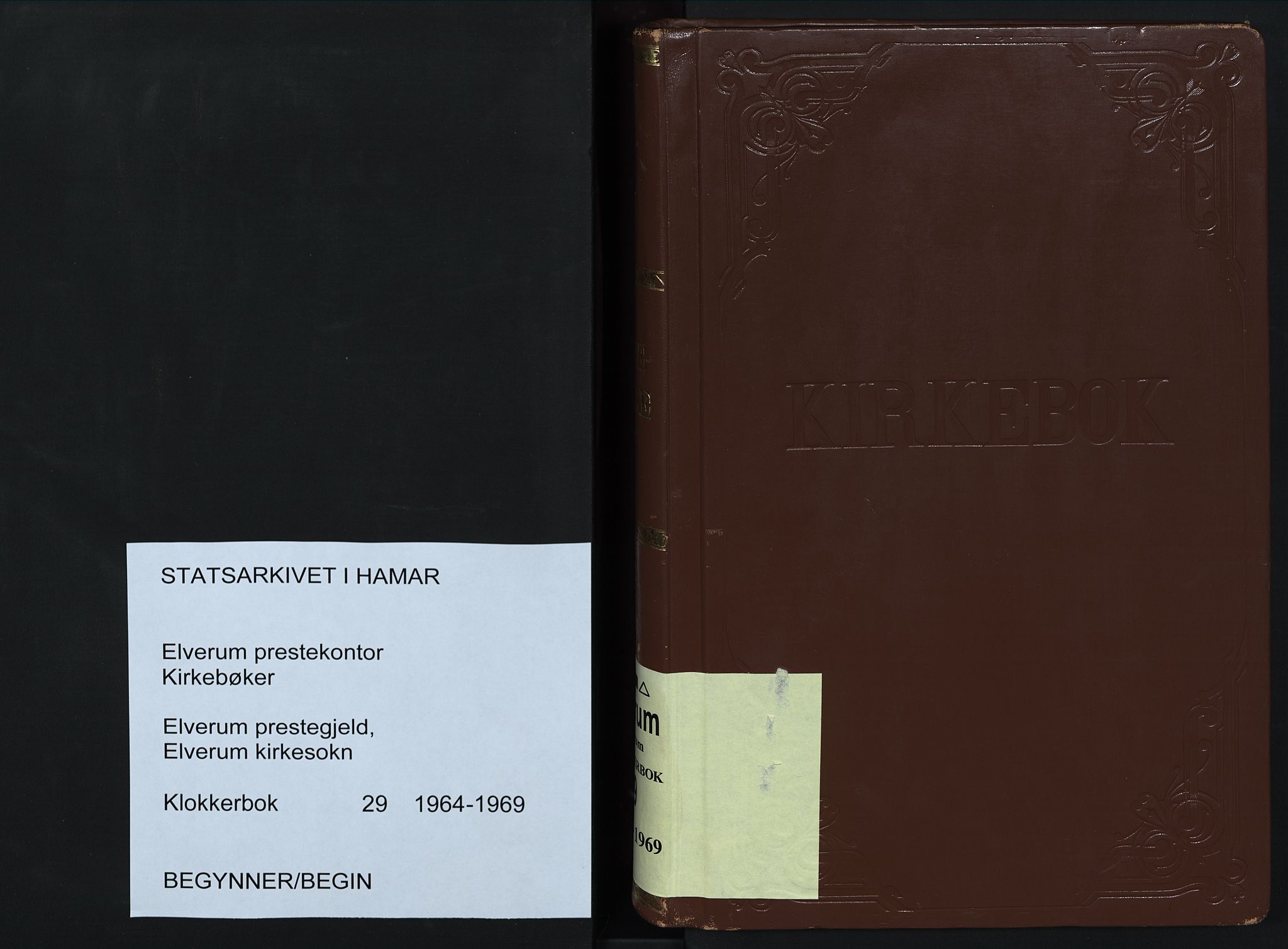 Elverum prestekontor, SAH/PREST-044/H/Ha/Hab/L0029: Klokkerbok nr. 29, 1964-1969