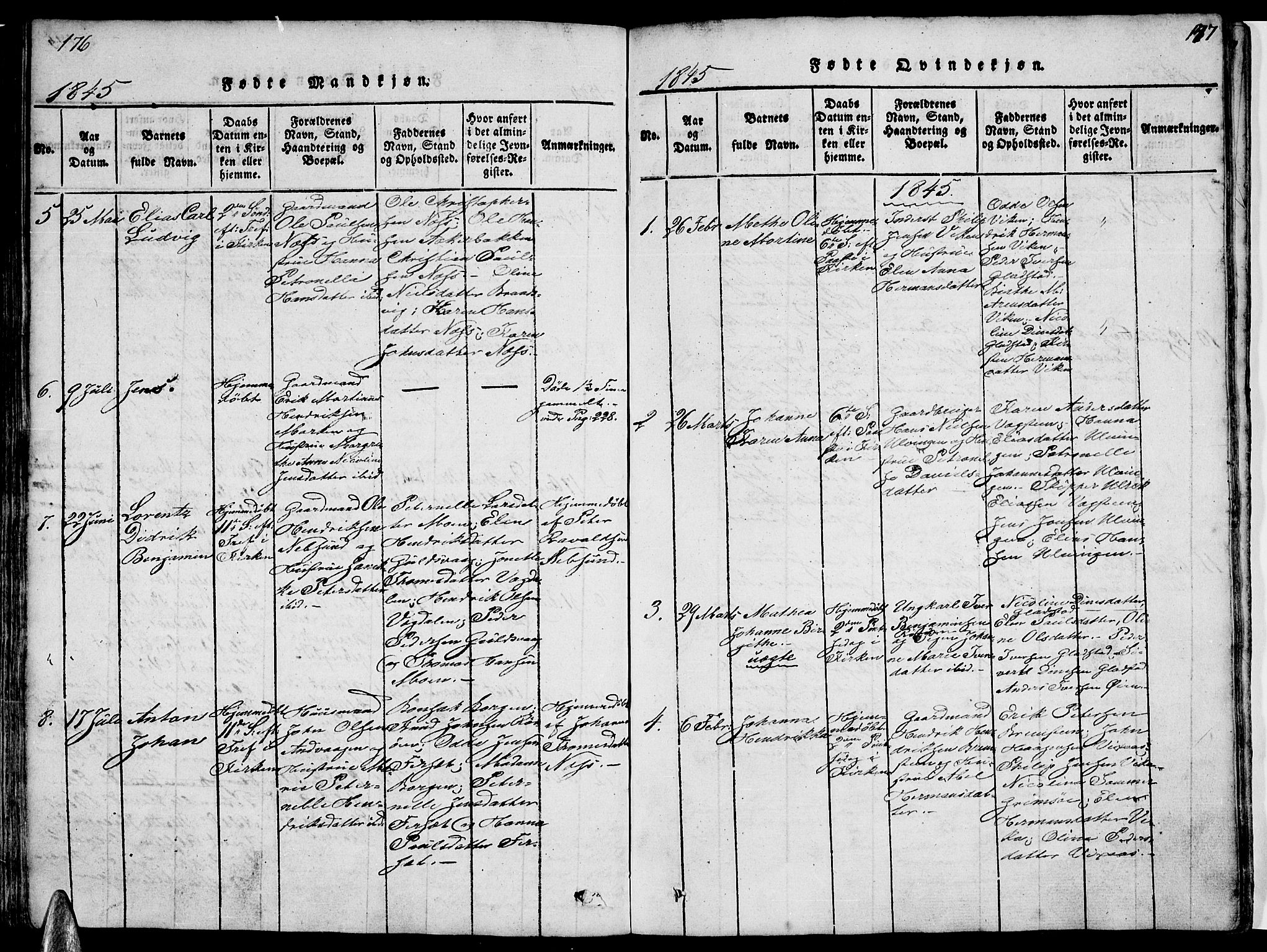 Ministerialprotokoller, klokkerbøker og fødselsregistre - Nordland, AV/SAT-A-1459/816/L0239: Ministerialbok nr. 816A05, 1820-1845, s. 176-177