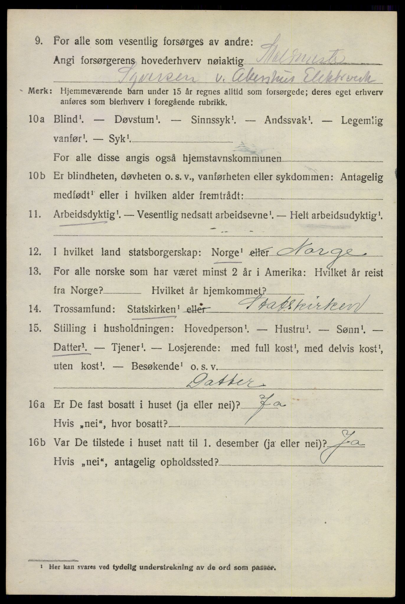 SAO, Folketelling 1920 for 0225 Blaker herred, 1920, s. 6408