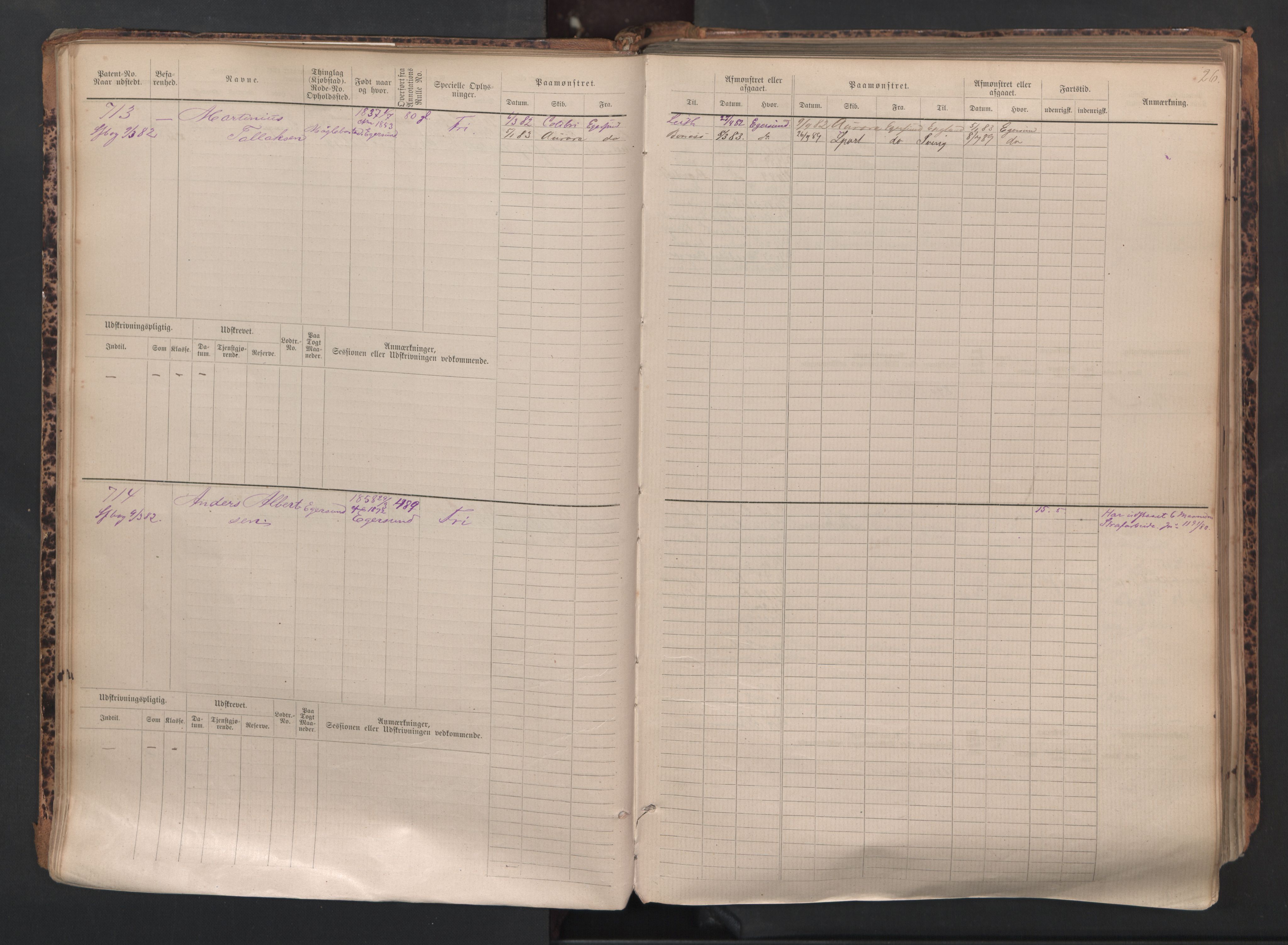 Egersund mønstringskrets, AV/SAK-2031-0019/F/Fb/L0002: Hovedrulle nr 667-1330, O-4, 1880-1940, s. 27