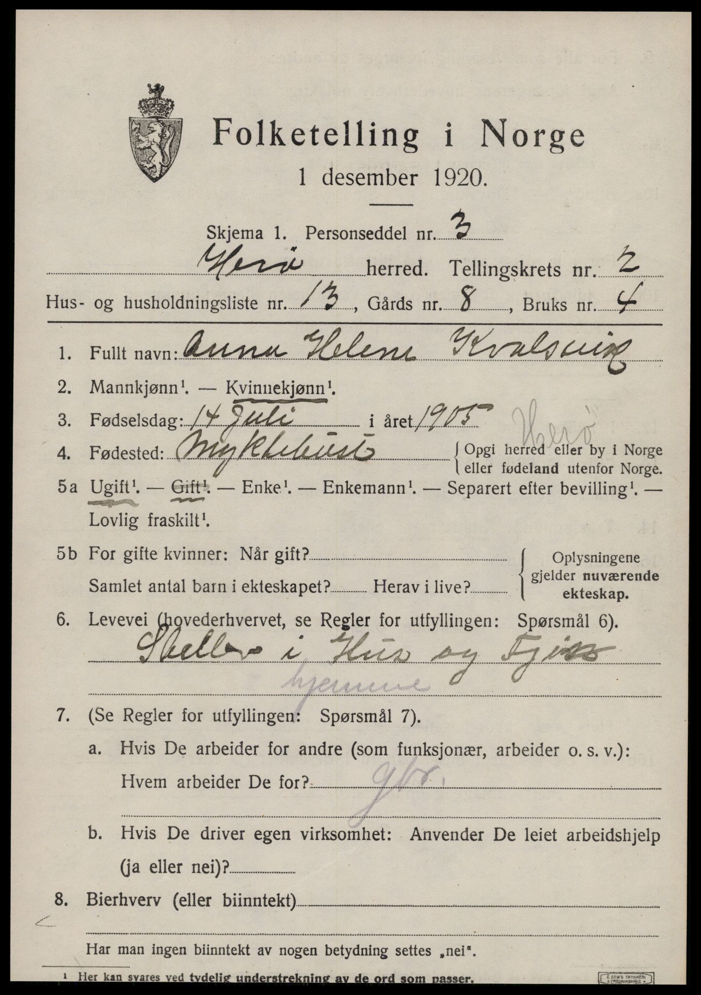 SAT, Folketelling 1920 for 1515 Herøy herred, 1920, s. 2211