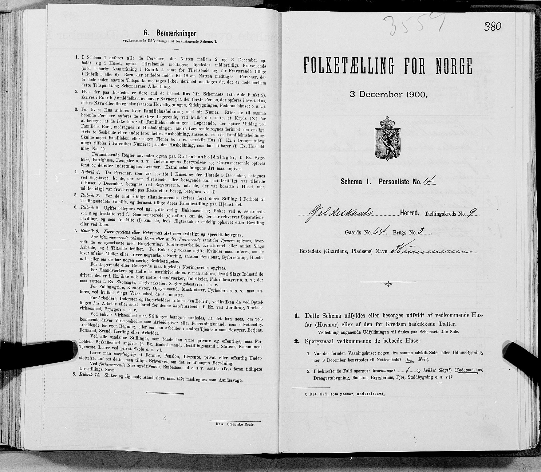 SAT, Folketelling 1900 for 1838 Gildeskål herred, 1900, s. 896