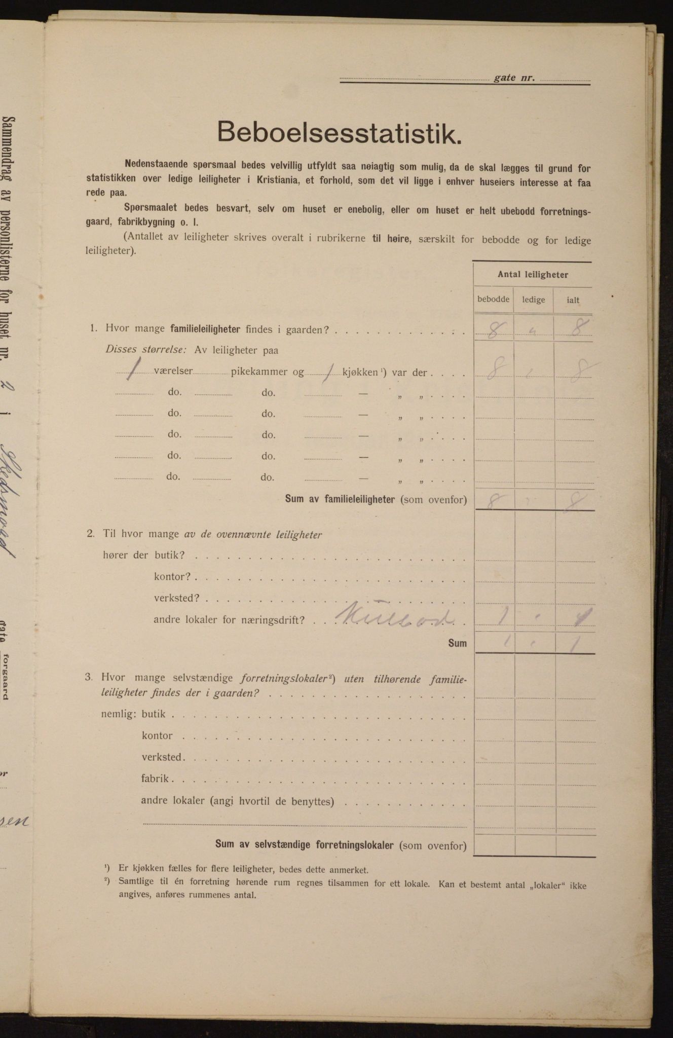 OBA, Kommunal folketelling 1.2.1912 for Kristiania, 1912, s. 95530