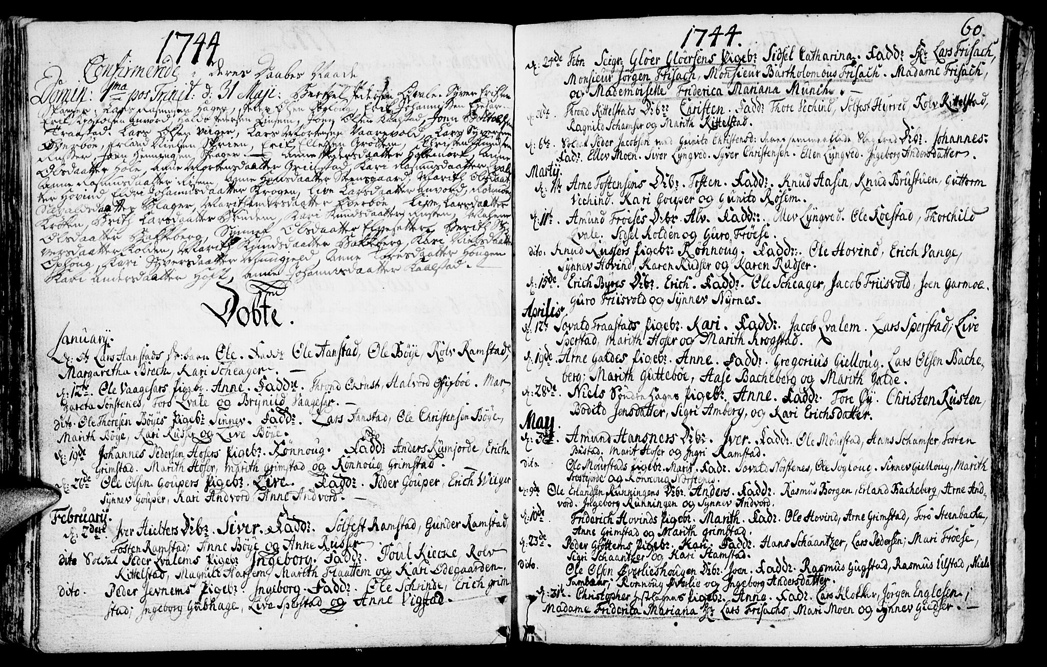Lom prestekontor, AV/SAH-PREST-070/K/L0001: Ministerialbok nr. 1, 1733-1748, s. 60