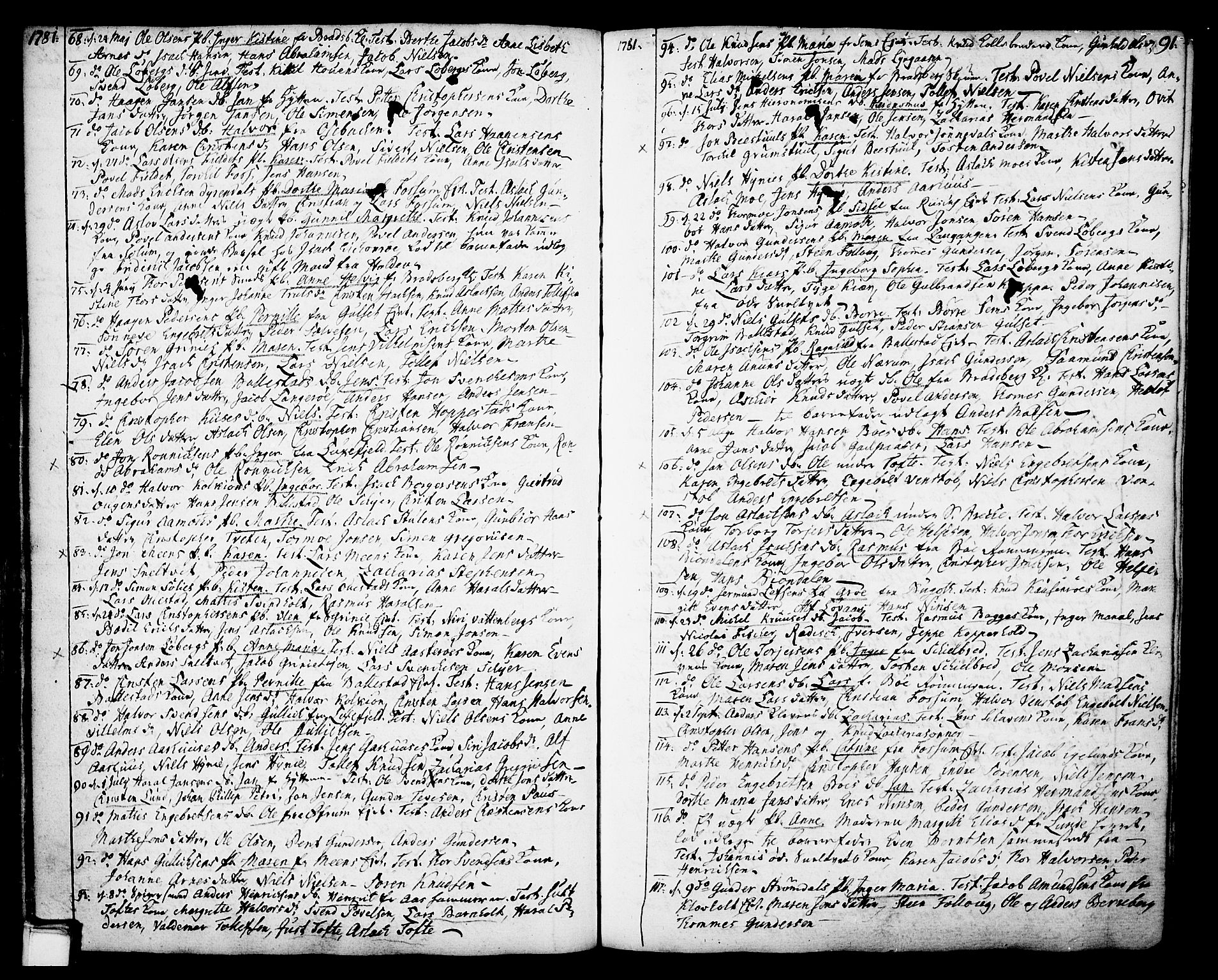 Gjerpen kirkebøker, SAKO/A-265/F/Fa/L0002: Ministerialbok nr. I 2, 1747-1795, s. 91