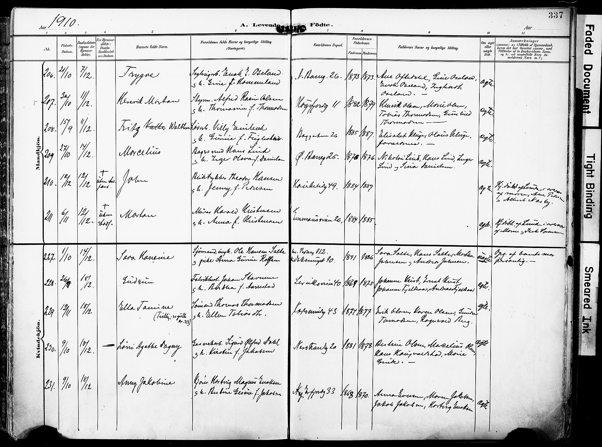St. Johannes sokneprestkontor, AV/SAST-A-101814/001/30/30BA/L0007: Ministerialbok nr. A 7, 1900-1910, s. 337