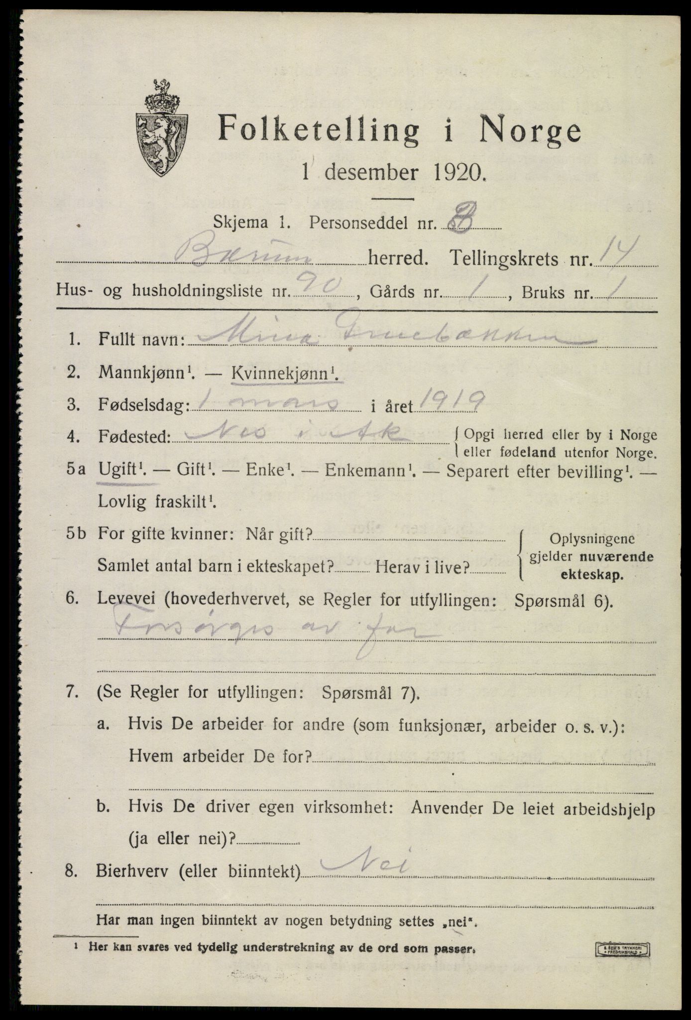 SAO, Folketelling 1920 for 0219 Bærum herred, 1920, s. 42272