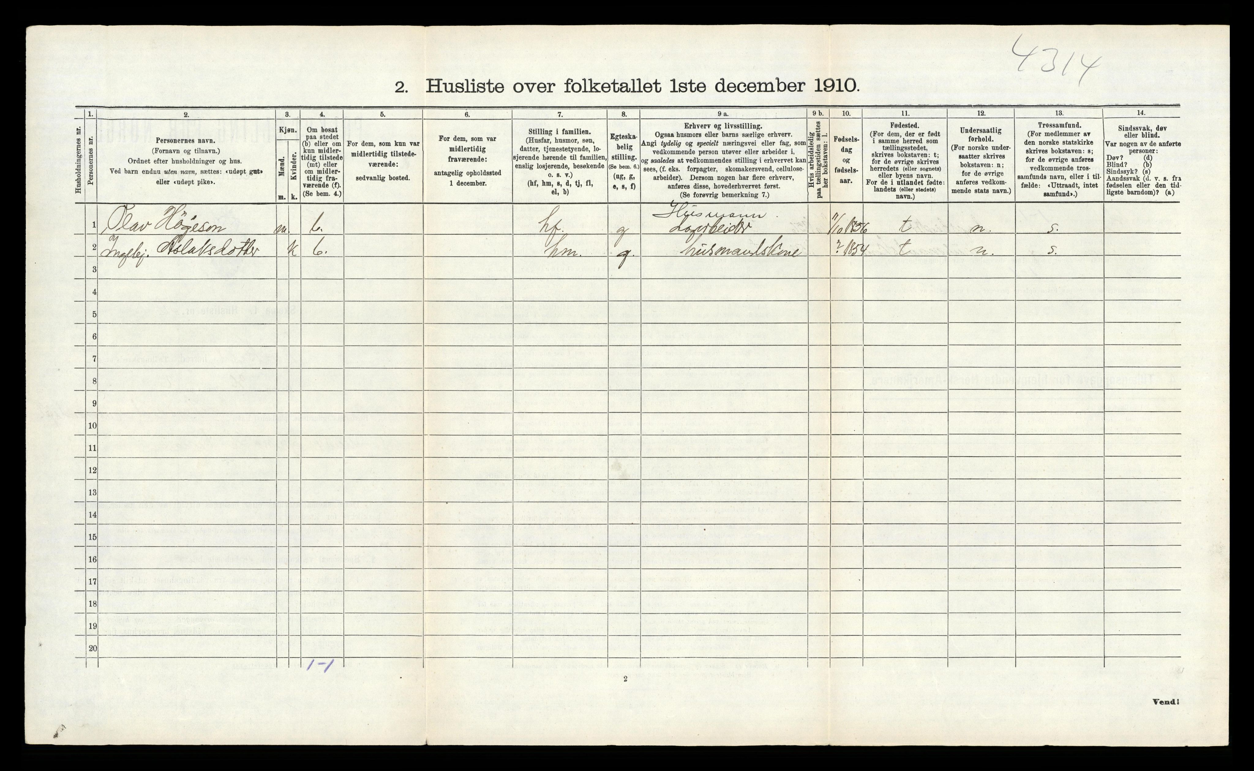 RA, Folketelling 1910 for 0829 Kviteseid herred, 1910, s. 529