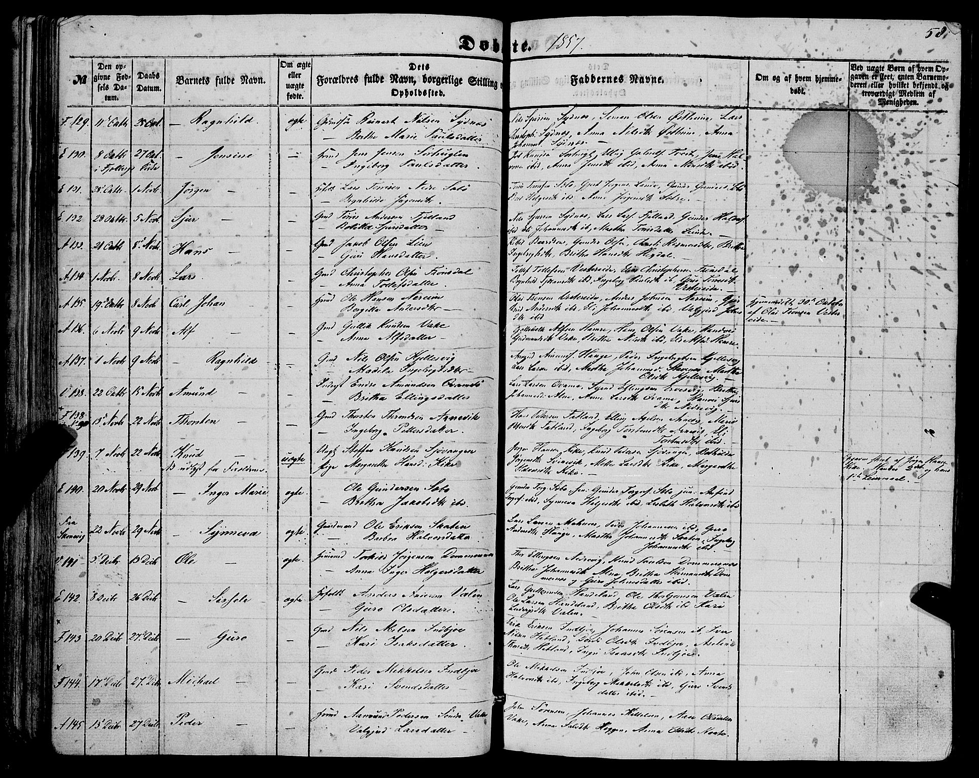 Fjelberg sokneprestembete, AV/SAB-A-75201/H/Haa: Ministerialbok nr. A 7, 1851-1867, s. 58