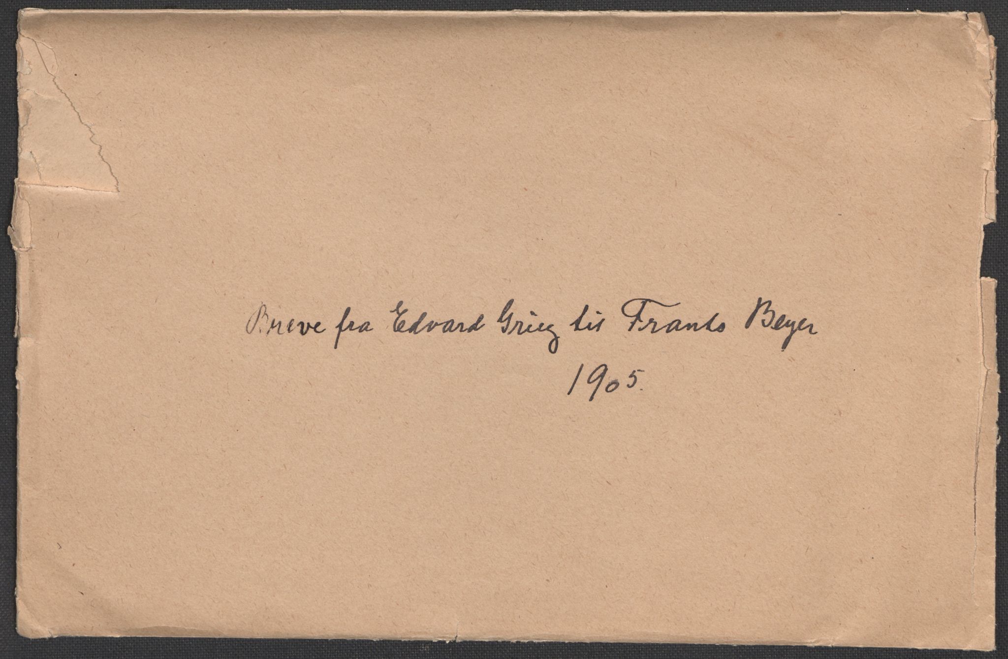 Beyer, Frants, AV/RA-PA-0132/F/L0001: Brev fra Edvard Grieg til Frantz Beyer og "En del optegnelser som kan tjene til kommentar til brevene" av Marie Beyer, 1872-1907, s. 784