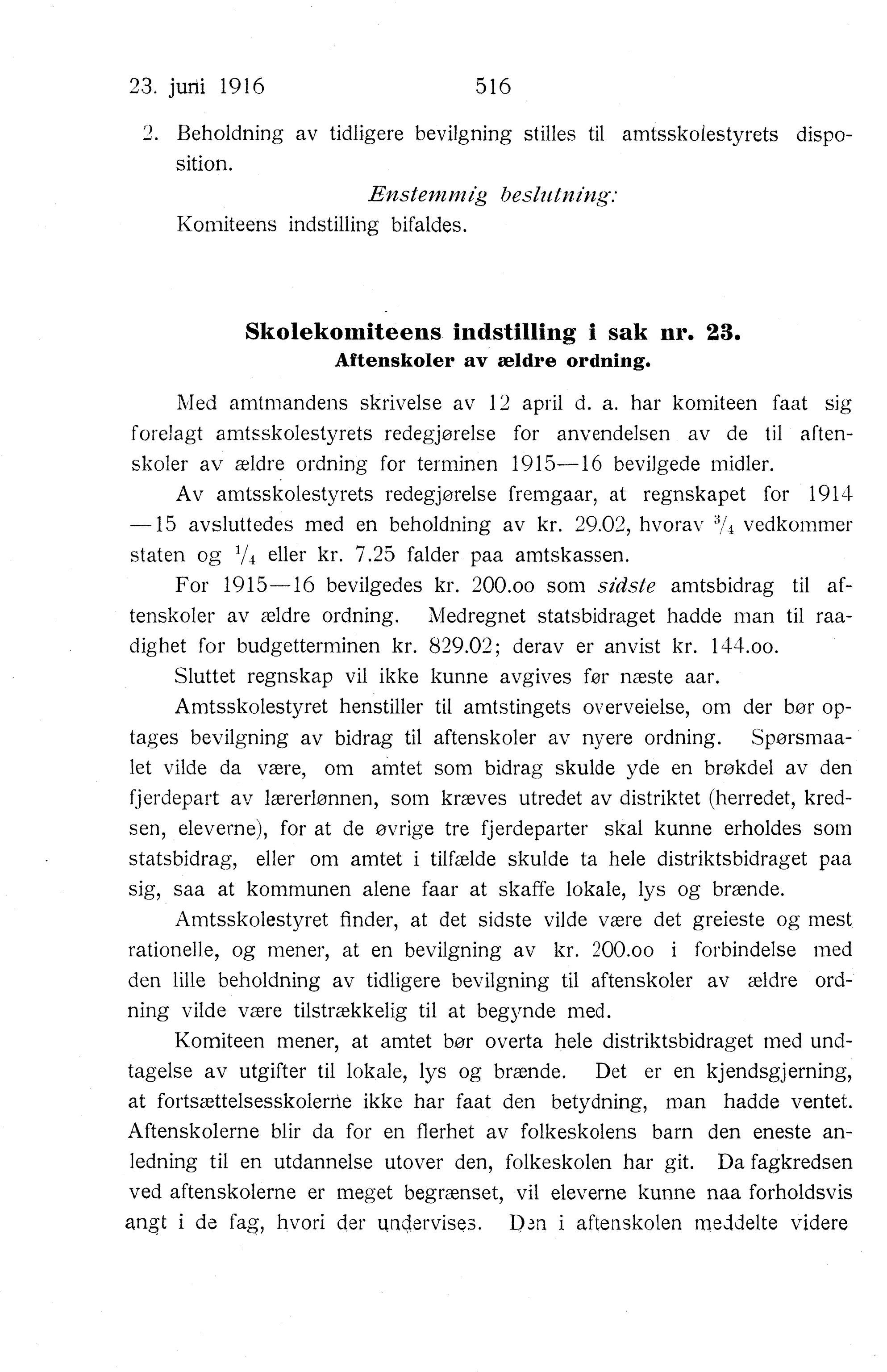 Nordland Fylkeskommune. Fylkestinget, AIN/NFK-17/176/A/Ac/L0039: Fylkestingsforhandlinger 1916, 1916