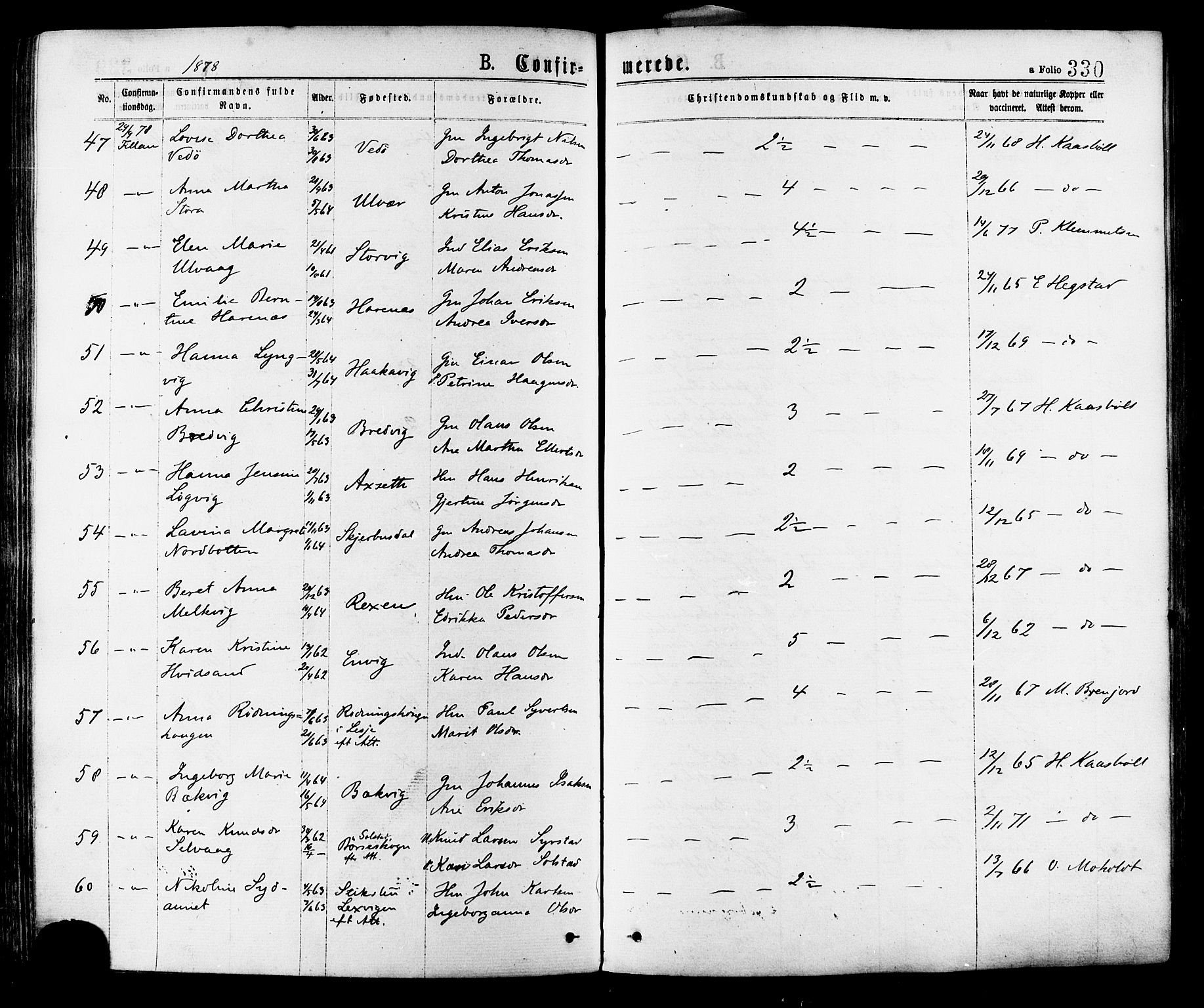 Ministerialprotokoller, klokkerbøker og fødselsregistre - Sør-Trøndelag, SAT/A-1456/634/L0532: Ministerialbok nr. 634A08, 1871-1881, s. 330