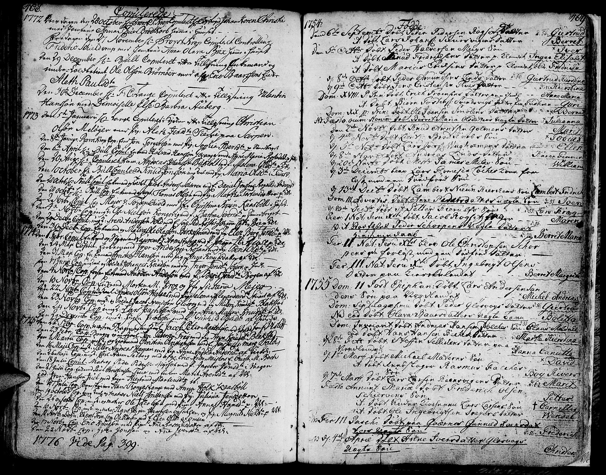 Ministerialprotokoller, klokkerbøker og fødselsregistre - Møre og Romsdal, AV/SAT-A-1454/572/L0840: Ministerialbok nr. 572A03, 1754-1784, s. 408-409