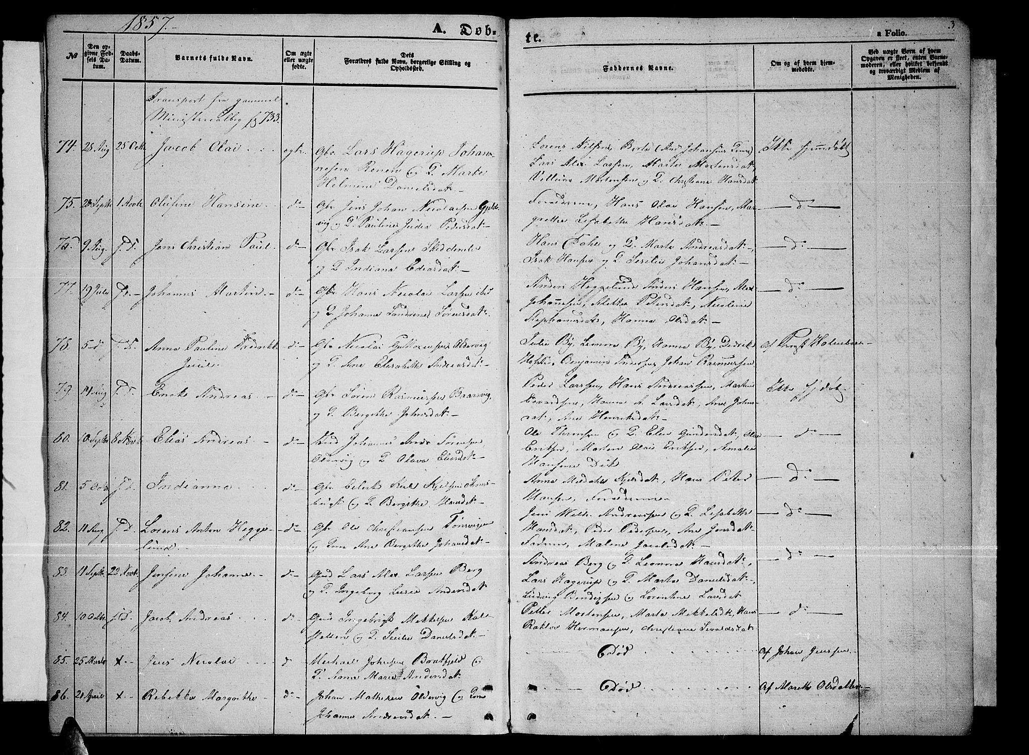 Tromsøysund sokneprestkontor, AV/SATØ-S-1304/G/Gb/L0001klokker: Klokkerbok nr. 1, 1857-1869, s. 3