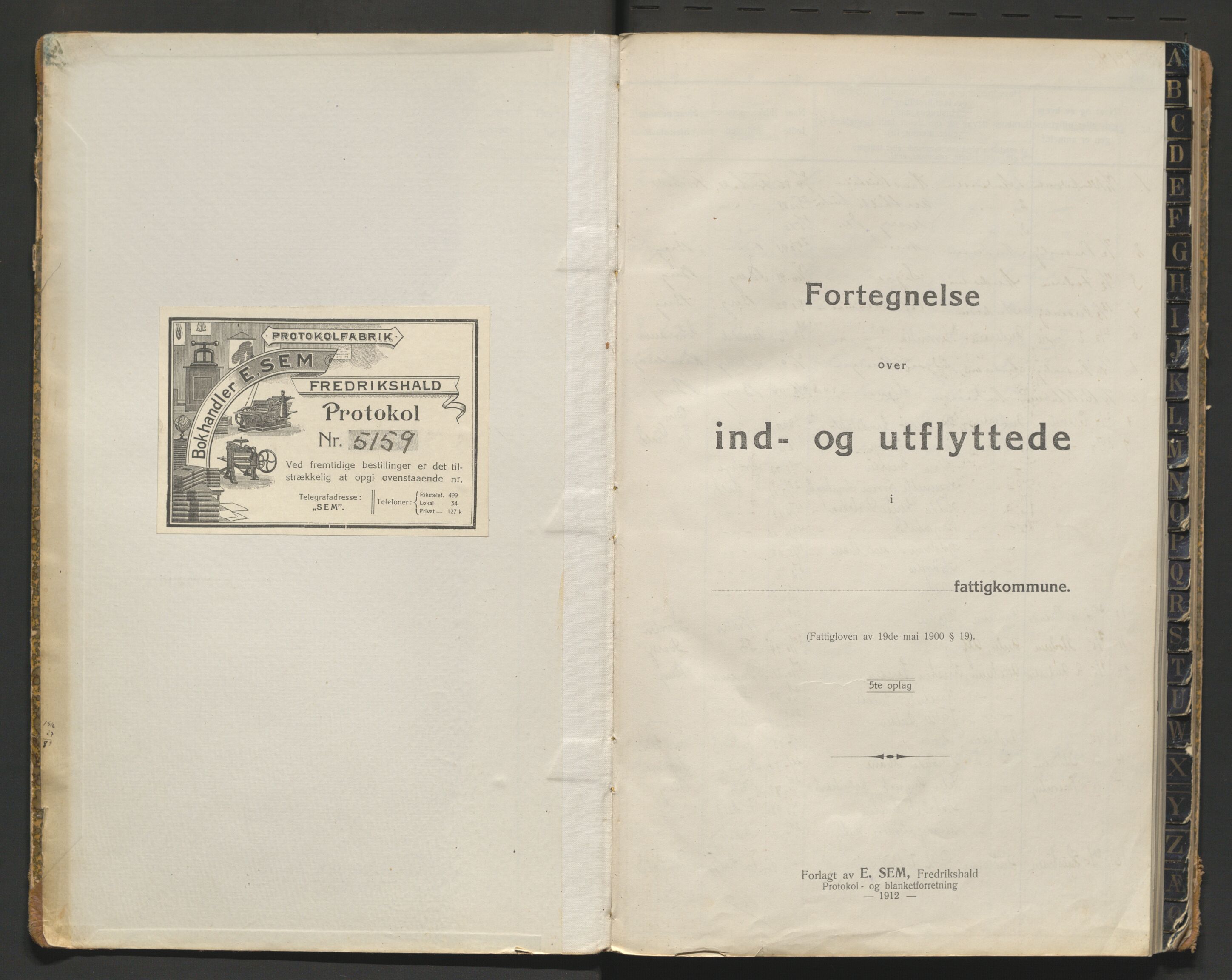Berg lensmannskontor, AV/SAO-A-10263/I/Ia/L0003: Flytteprotokoll, 1914-1917