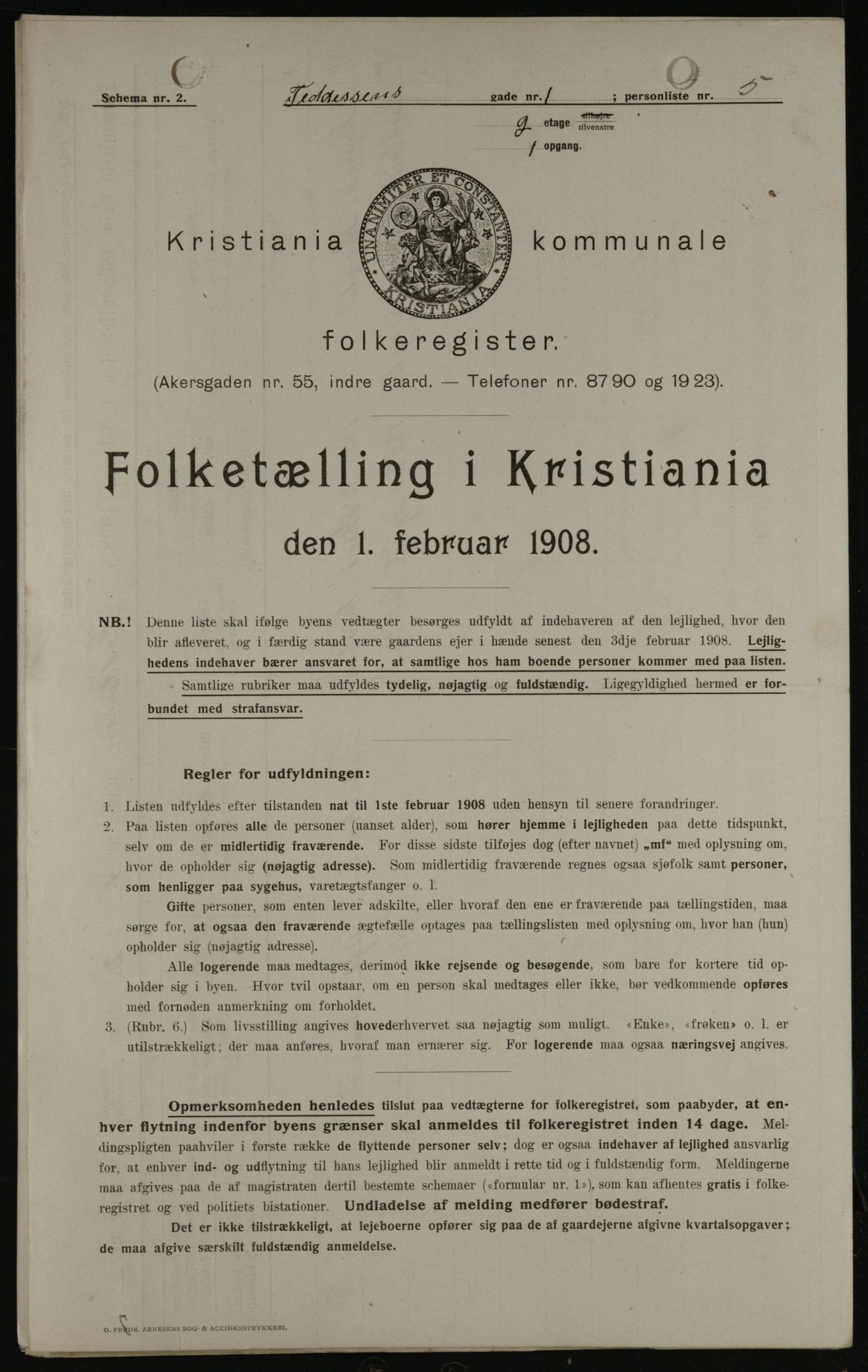OBA, Kommunal folketelling 1.2.1908 for Kristiania kjøpstad, 1908, s. 21812
