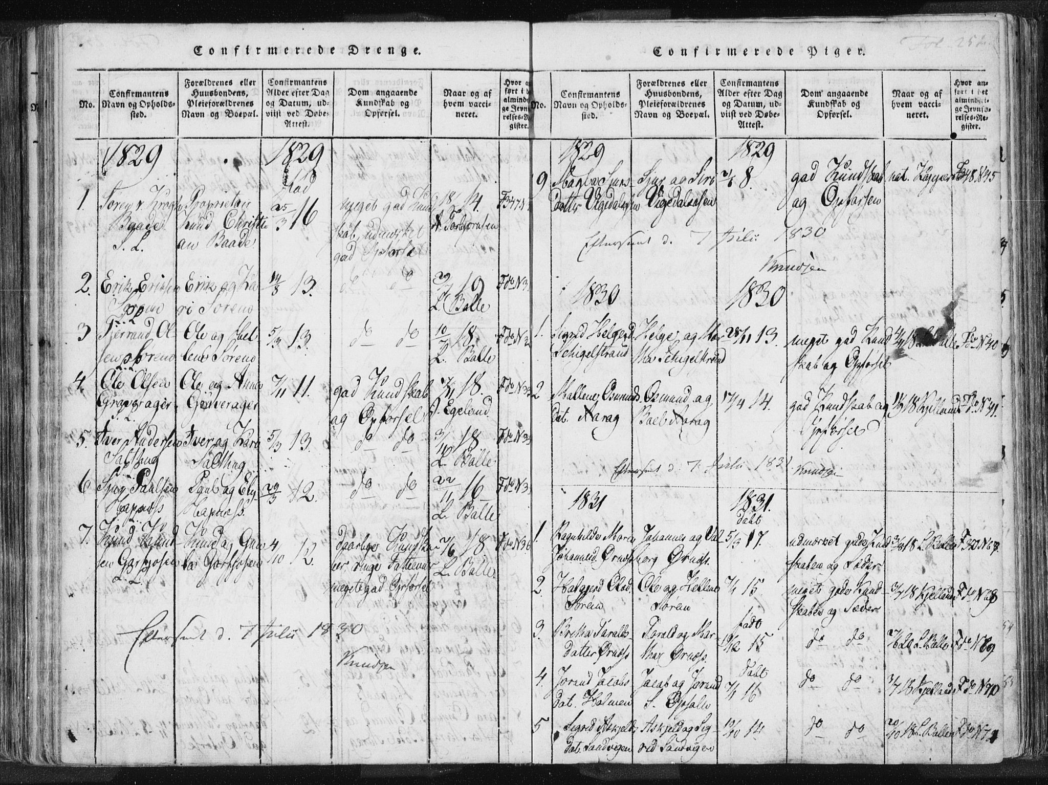 Vikedal sokneprestkontor, AV/SAST-A-101840/01/IV: Ministerialbok nr. A 3, 1817-1850, s. 251