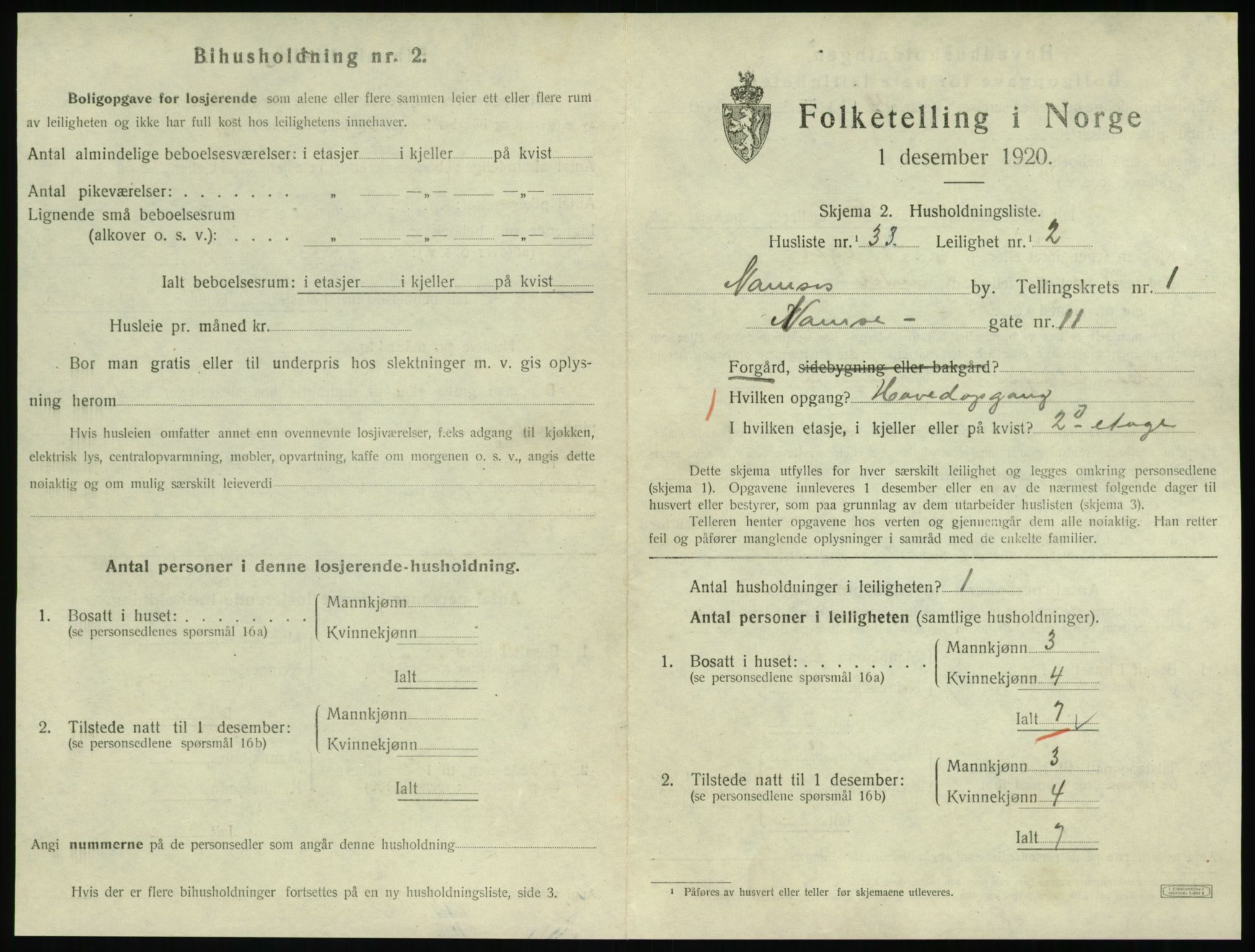 SAT, Folketelling 1920 for 1703 Namsos ladested, 1920, s. 887