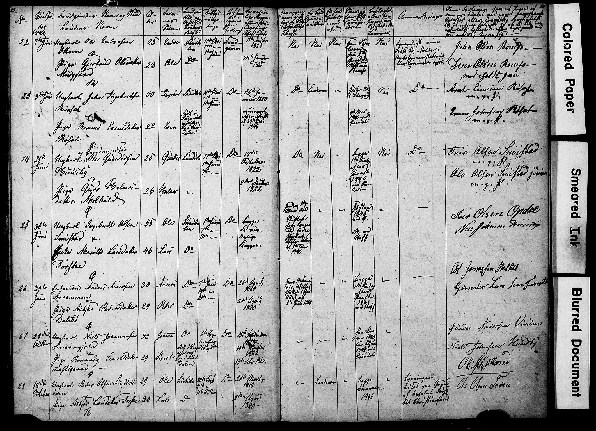 Ministerialprotokoller, klokkerbøker og fødselsregistre - Møre og Romsdal, SAT/A-1454/590/L1014: Lysningsprotokoll nr. 590A06, 1844-1878, s. 23-24