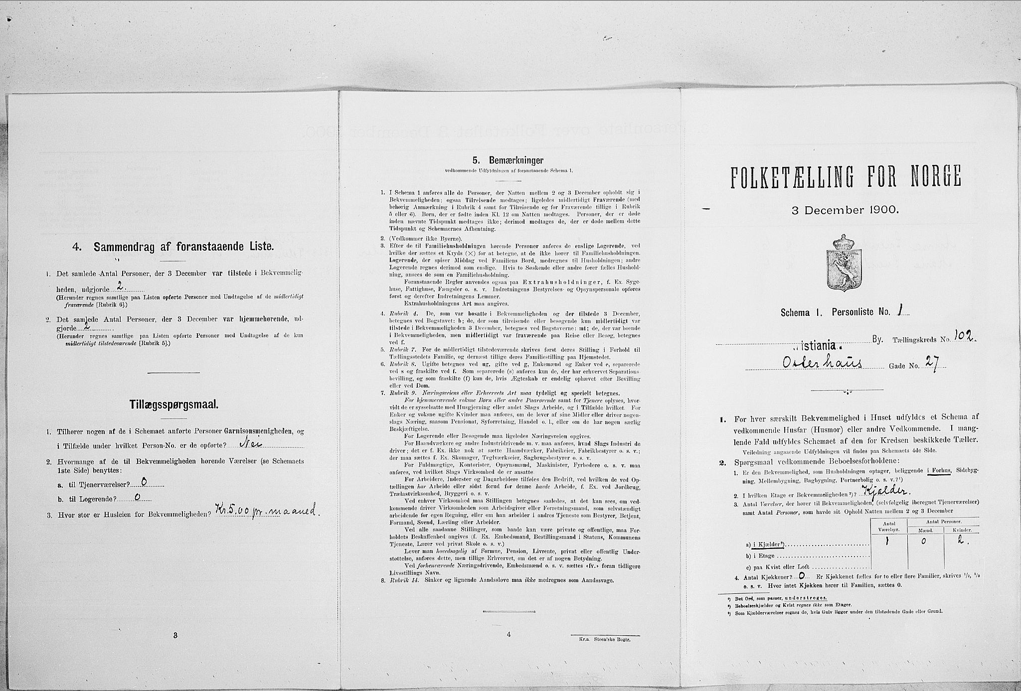 SAO, Folketelling 1900 for 0301 Kristiania kjøpstad, 1900, s. 70078