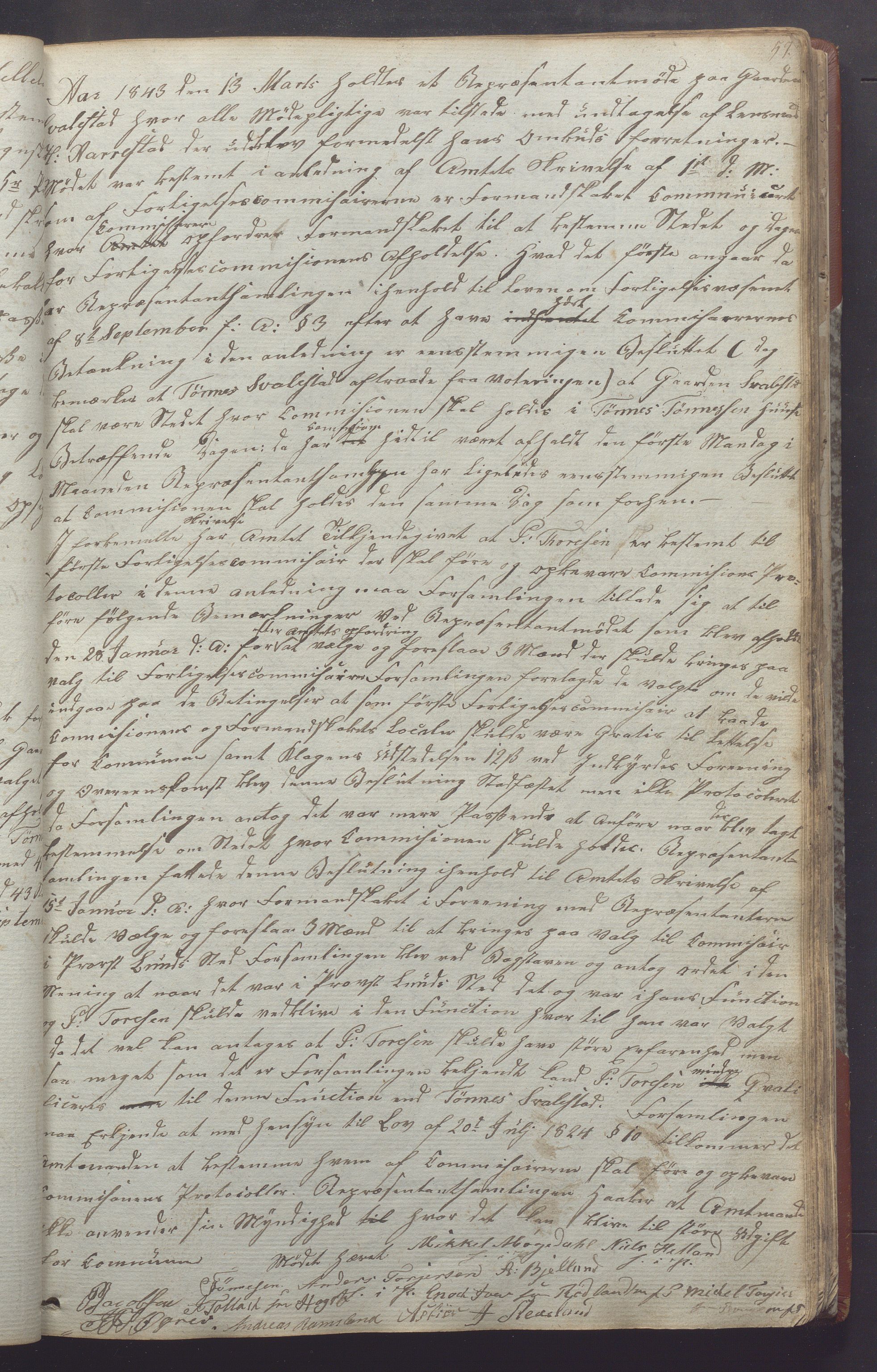 Helleland kommune - Formannskapet, IKAR/K-100479/A/L0001: Møtebok, 1837-1866, s. 57a