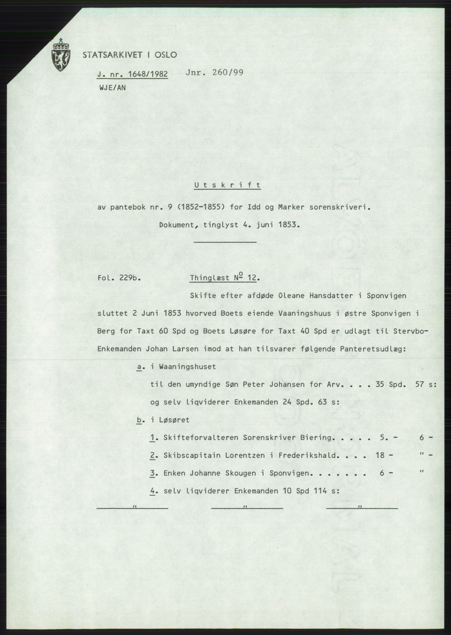Statsarkivet i Oslo, SAO/A-10621/Z/Zd/L0041: Avskrifter, j.nr 13-4201/1982, 1982, s. 90