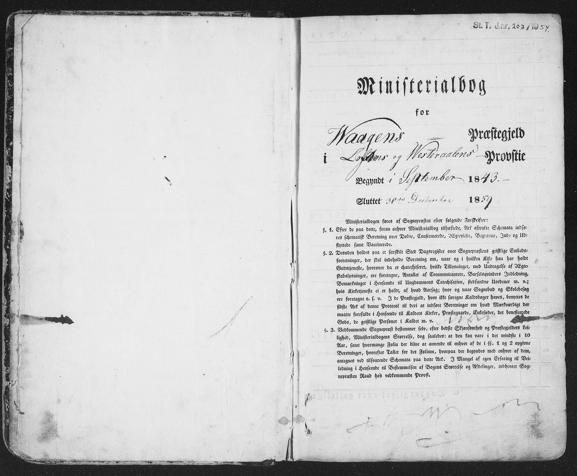 Ministerialprotokoller, klokkerbøker og fødselsregistre - Nordland, AV/SAT-A-1459/874/L1072: Klokkerbok nr. 874C01, 1843-1859