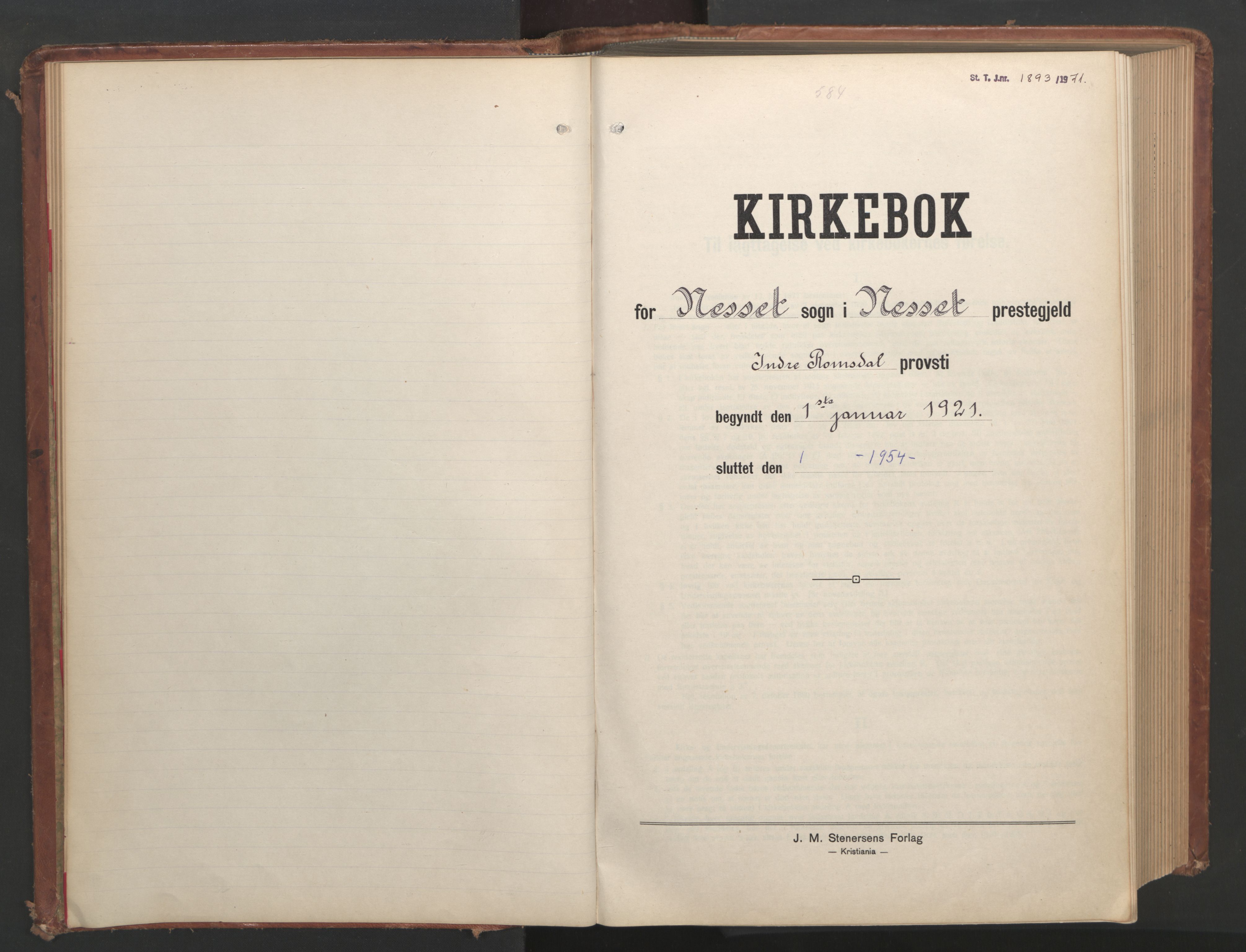 Ministerialprotokoller, klokkerbøker og fødselsregistre - Møre og Romsdal, SAT/A-1454/551/L0633: Klokkerbok nr. 551C05, 1921-1961
