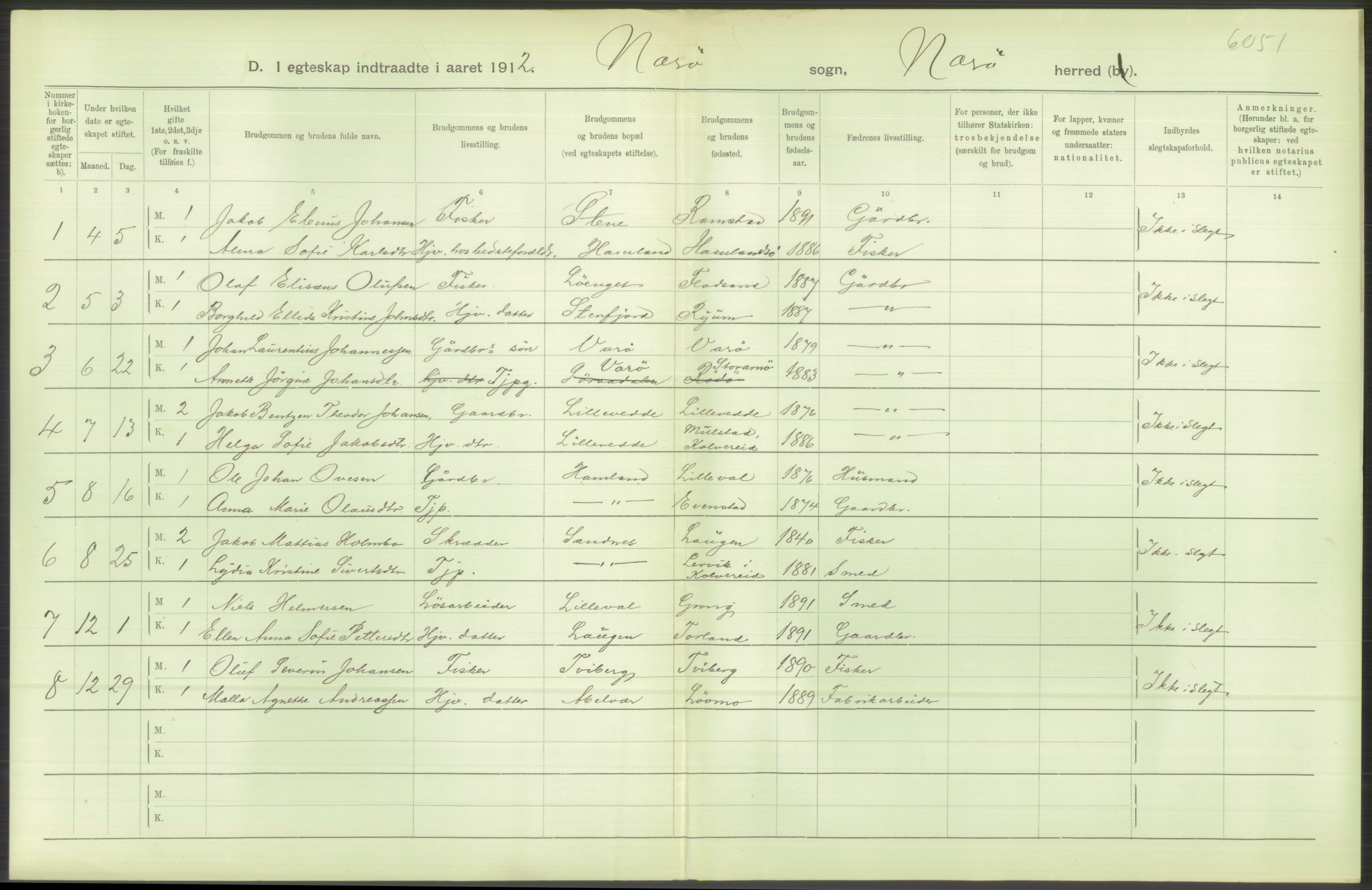 Statistisk sentralbyrå, Sosiodemografiske emner, Befolkning, AV/RA-S-2228/D/Df/Dfb/Dfbb/L0045: N. Trondhjems amt: Gifte, døde, dødfødte. Bygder og byer., 1912, s. 574