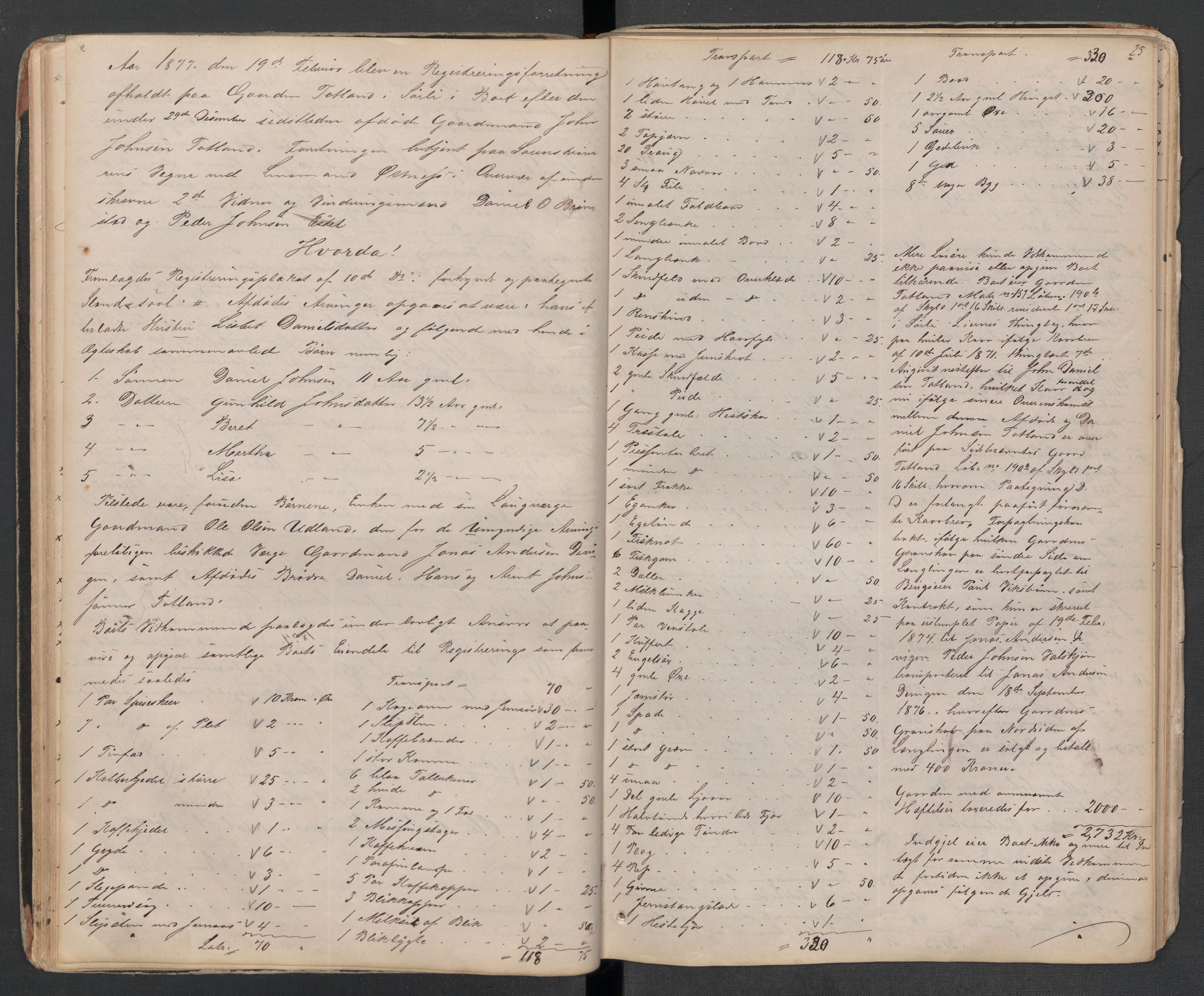 Lierne lensmannskontor - 1. avlevering, AV/SAT-A-1030/02/L0014: Dødsfalls-/ registreringsprotokoll, 1872-1905, s. 23