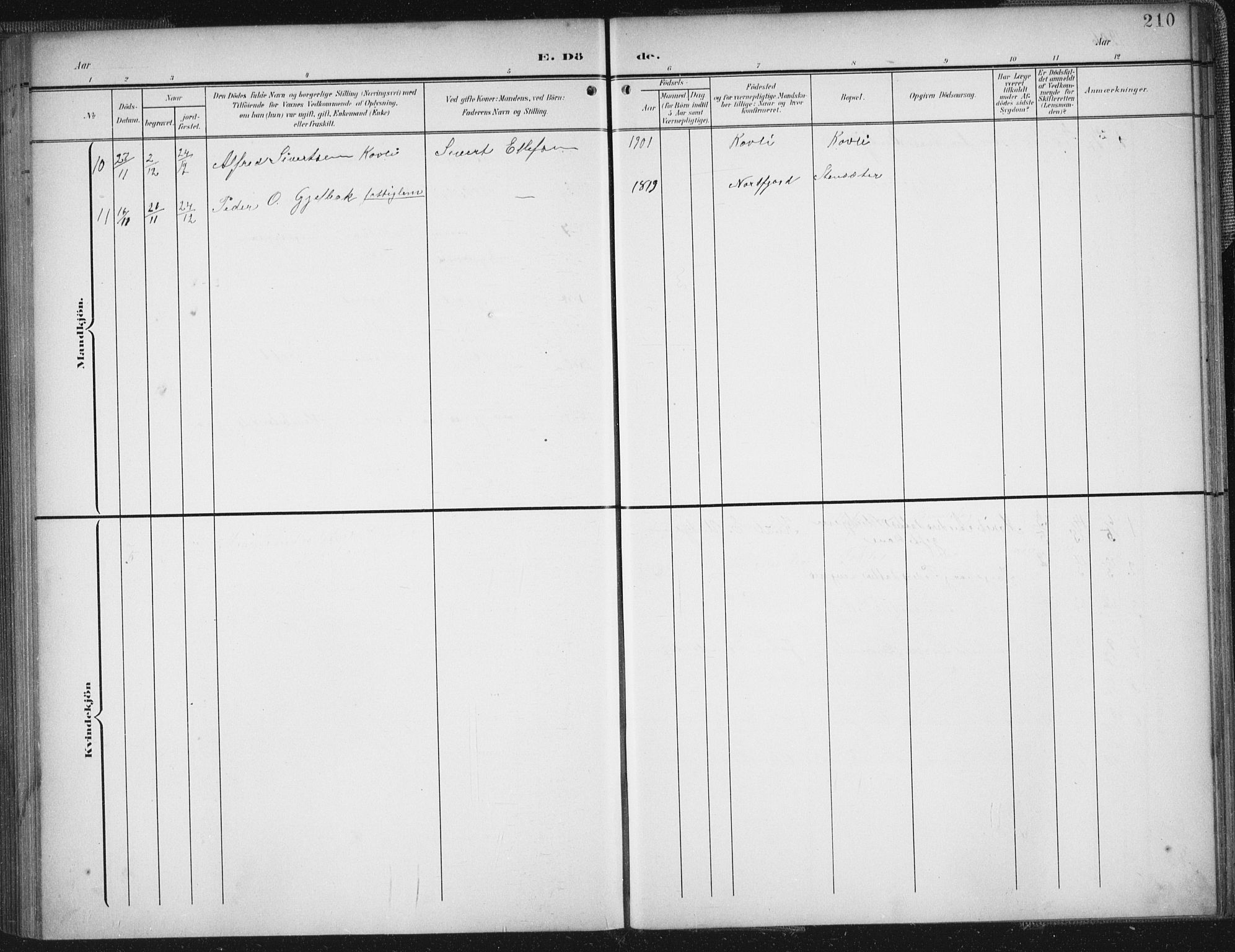 Ministerialprotokoller, klokkerbøker og fødselsregistre - Møre og Romsdal, AV/SAT-A-1454/545/L0589: Klokkerbok nr. 545C03, 1902-1937, s. 210