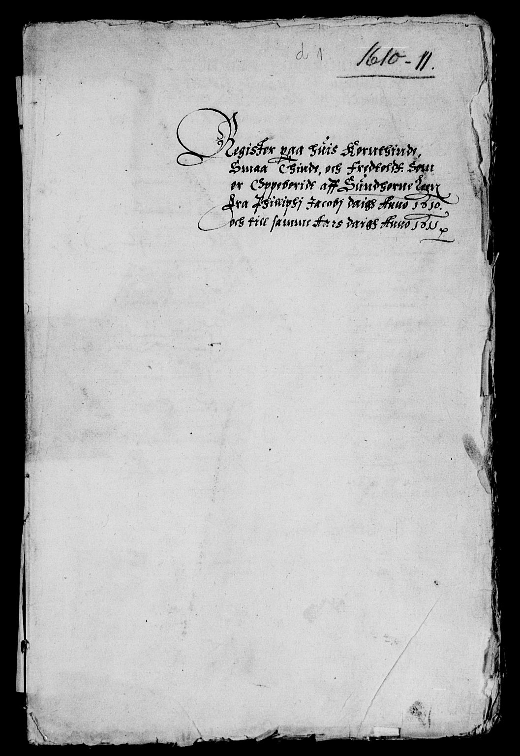 Rentekammeret inntil 1814, Reviderte regnskaper, Lensregnskaper, AV/RA-EA-5023/R/Rb/Rbt/L0007: Bergenhus len, 1610-1611