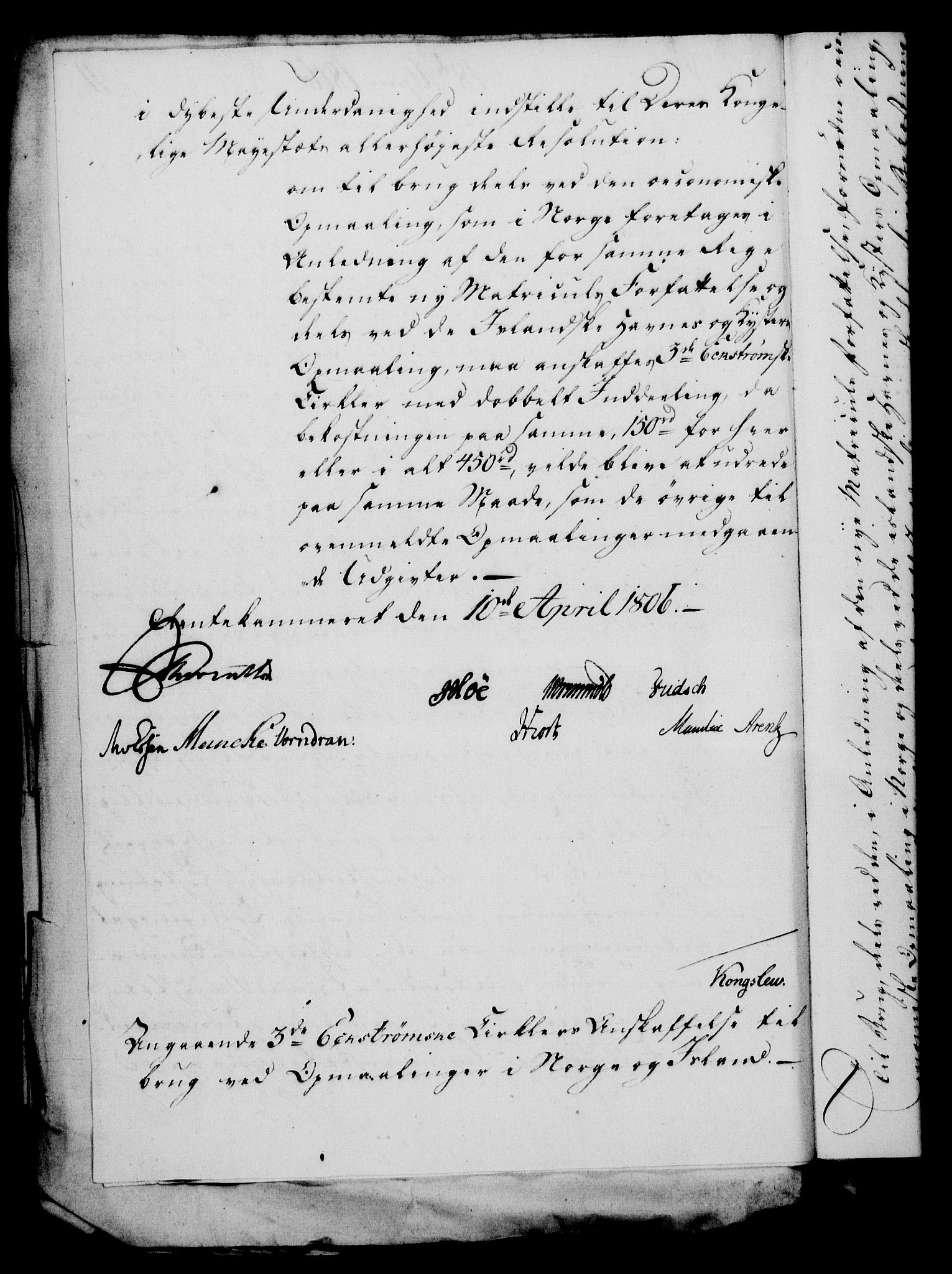 Rentekammeret, Kammerkanselliet, RA/EA-3111/G/Gf/Gfa/L0088: Norsk relasjons- og resolusjonsprotokoll (merket RK 52.88), 1806, s. 266